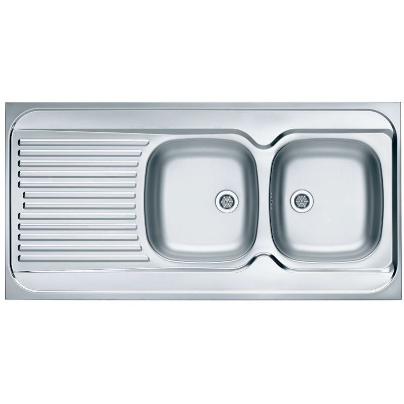 Изображение товара Накладная мойка Alveus CLASSIC 120x60 см глубина 16 см нержавеющая сталь 304 цвет сталь 1009085