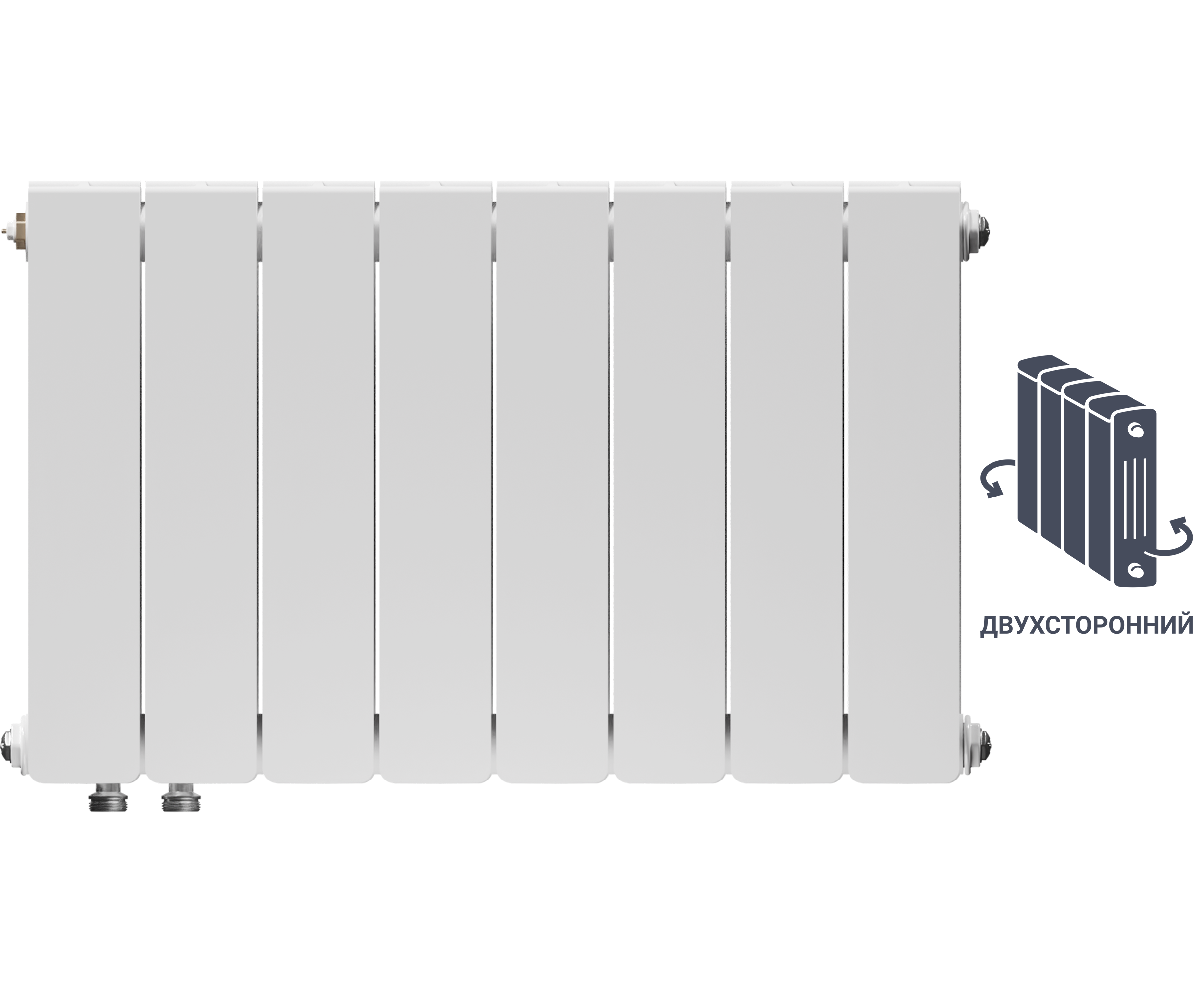 Изображение товара Радиатор секционный EQUATION биметаллический 350/90 8 секций