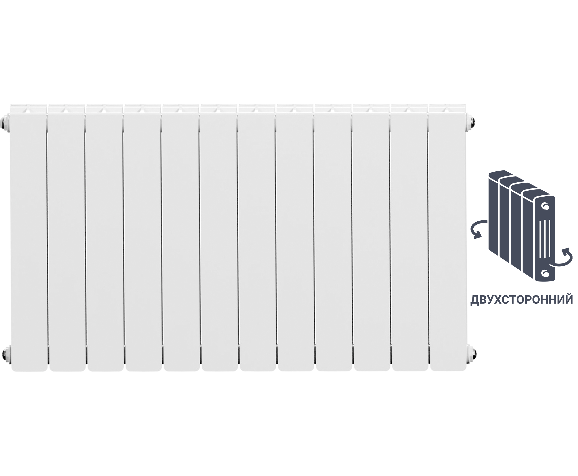 Изображение товара Радиатор секционный Equation Bimetal 500/90 с боковым подключением