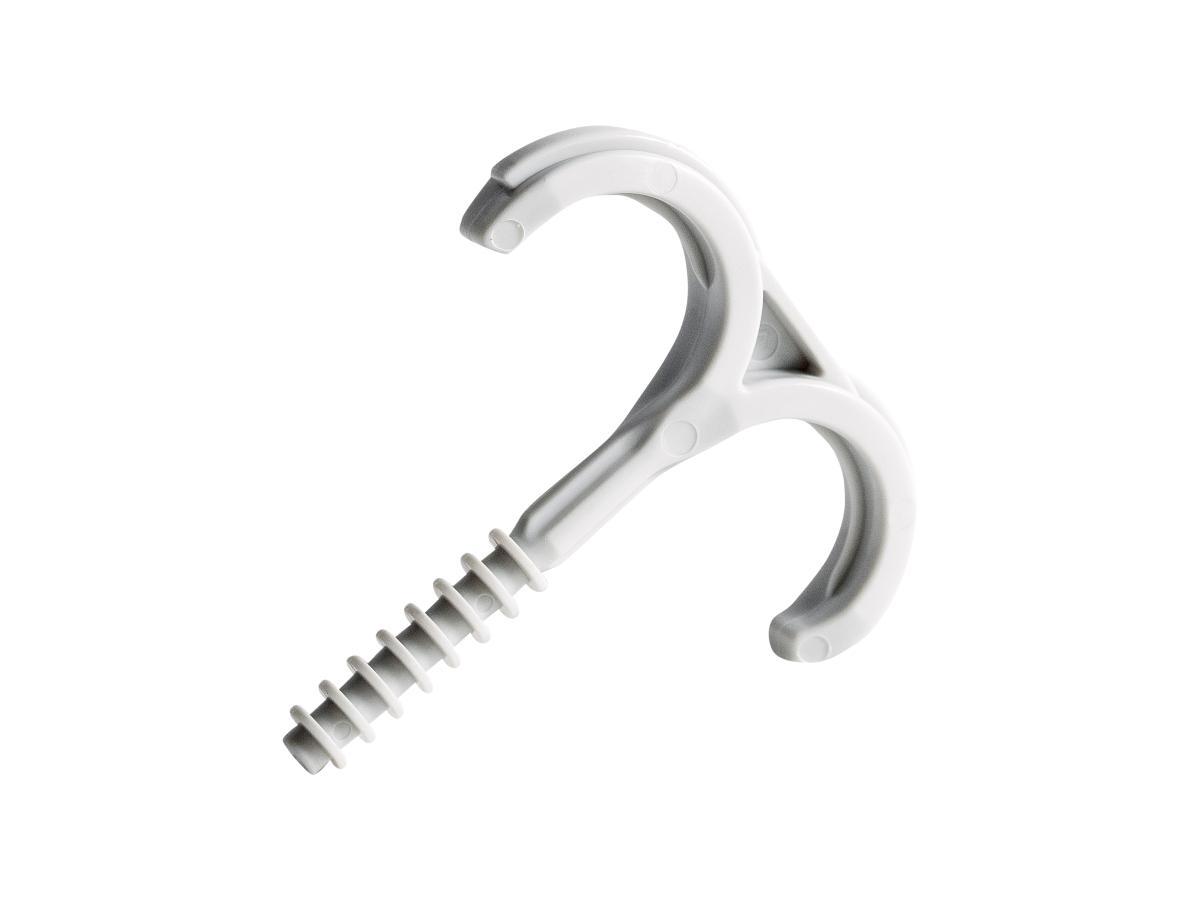 Изображение товара Держатель клипса F типа двойная для труб Экопласт D16-20 мм 100 шт