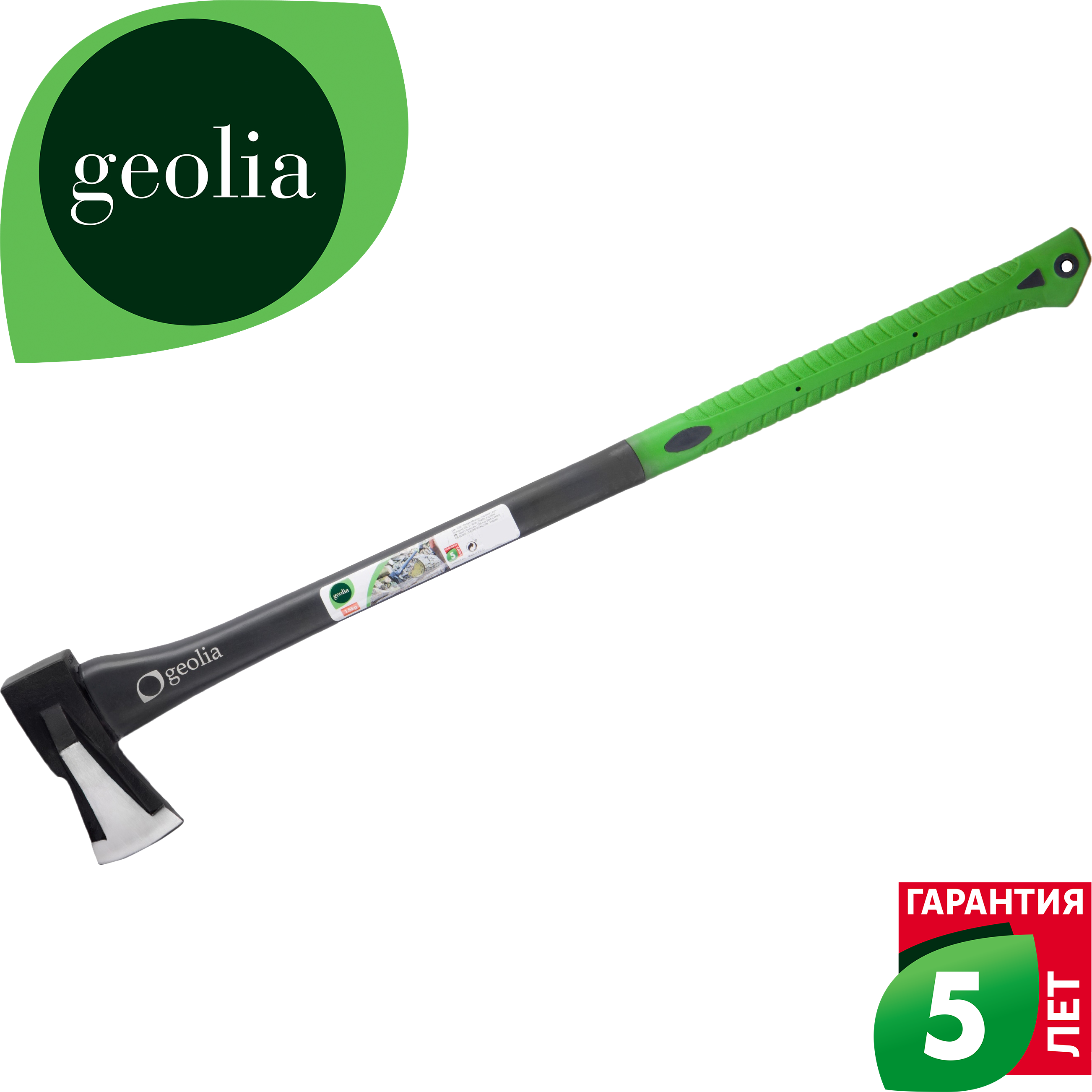 Изображение товара Топор-колун Geolia 1.5кг рукоятка Стекловолокно/Фибергласс 84 см