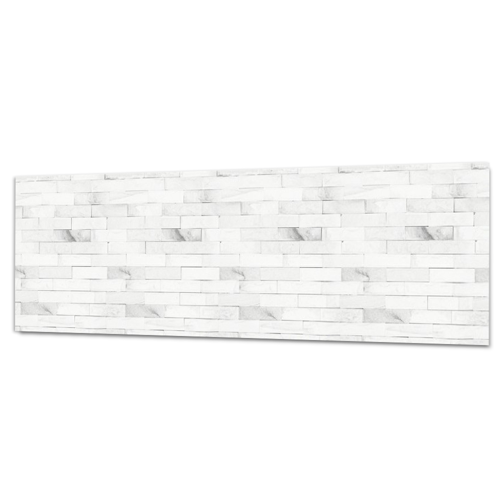 Изображение товара Глянцевая стеновая панель Фартукофф Сланец белый 200x60 см ПВХ