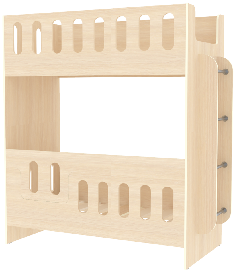 Изображение товара Кровать Кариви Сказочный Домик 178.20x191.40 см ЛДСП цвет дуб молочный