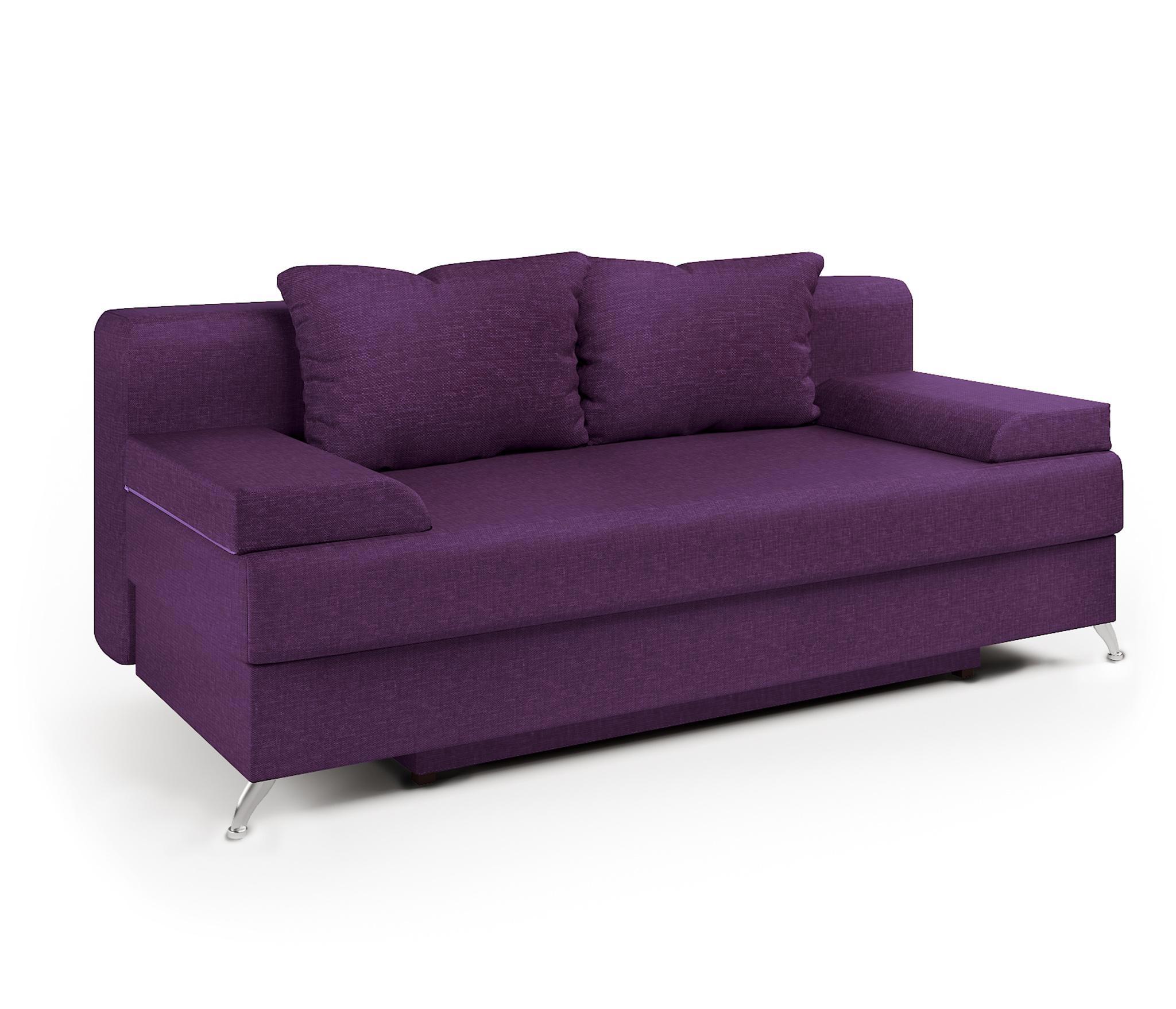 Изображение товара Диван Шарм-Дизайн Лайт 2504002 198x78x81 см рогожка цвет фиолетовый