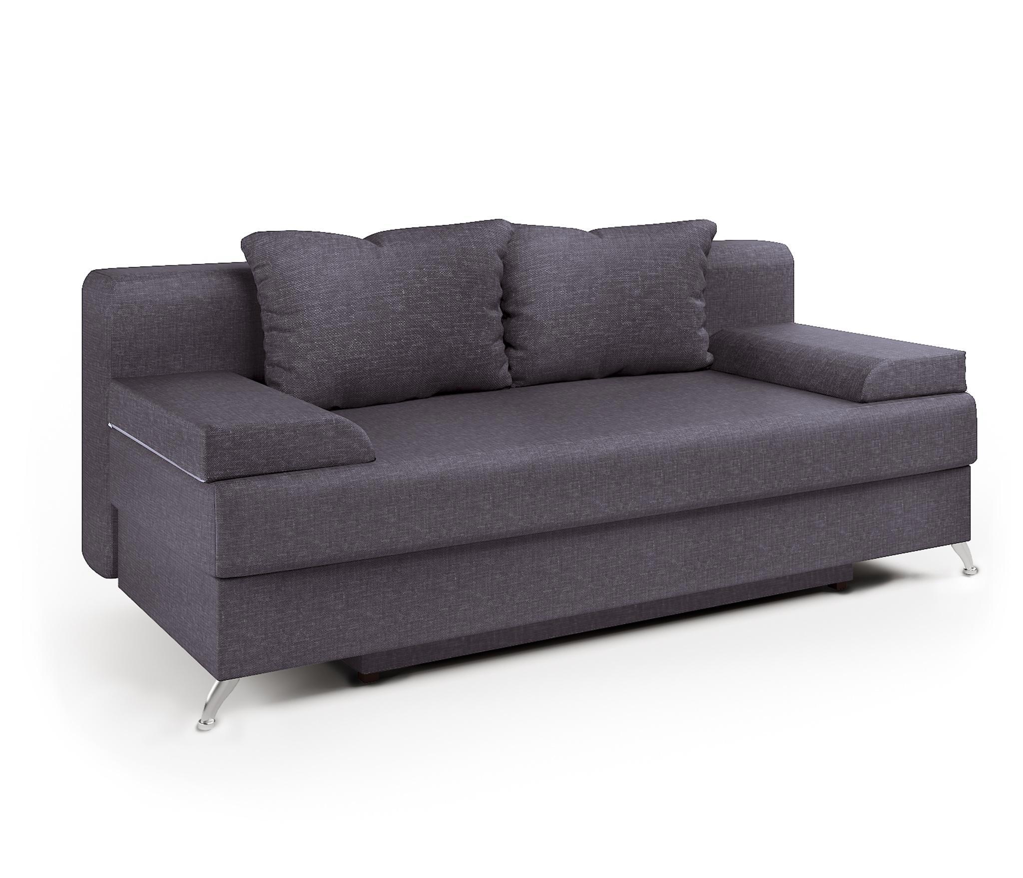 Изображение товара Диван Шарм-Дизайн Лайт 198x81 см серый с ящиком и механизмом Еврокнижка