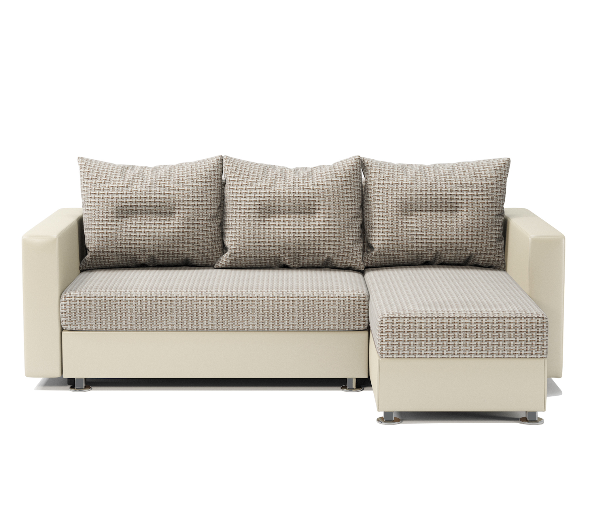 Изображение товара Диван угловой Шарм-Дизайн Ария 225x150 см рогожка бежевый