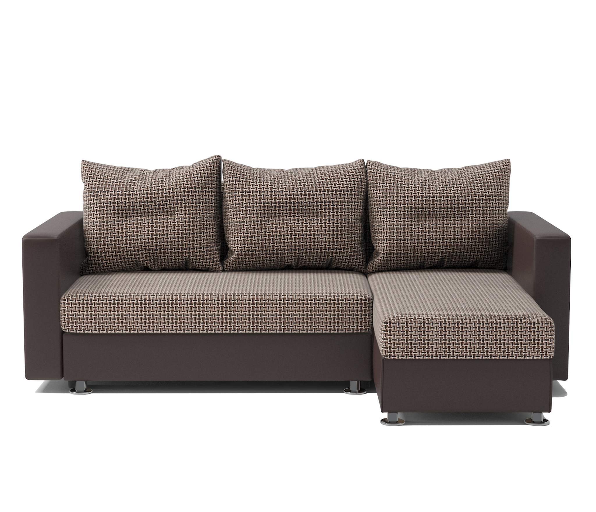 Изображение товара Диван угловой Ария 190422101 из рогожки с ящиком и подлокотниками