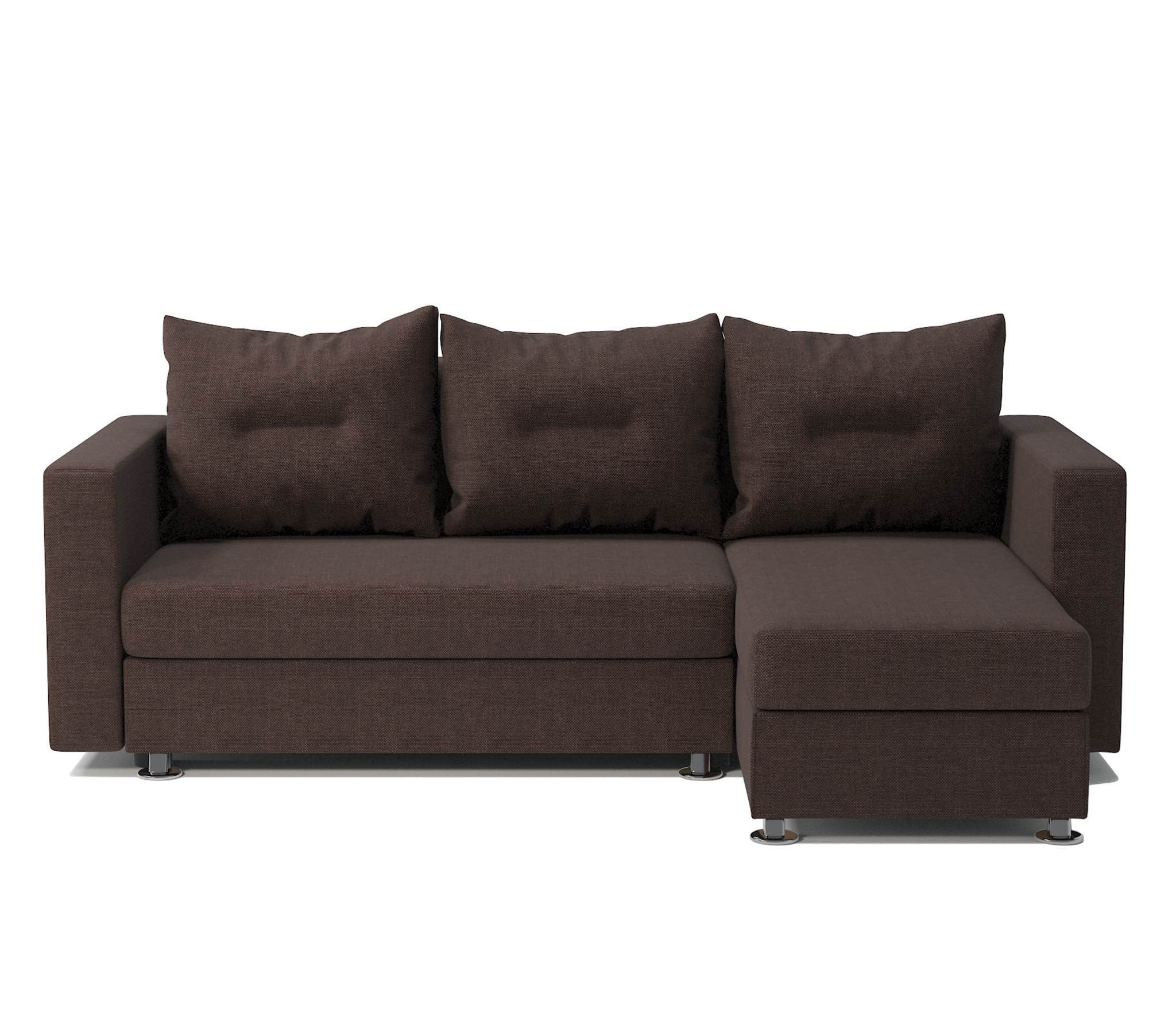 Изображение товара Диван угловой Шарм-Дизайн Ария 190422111 225x78x150 см коричневый