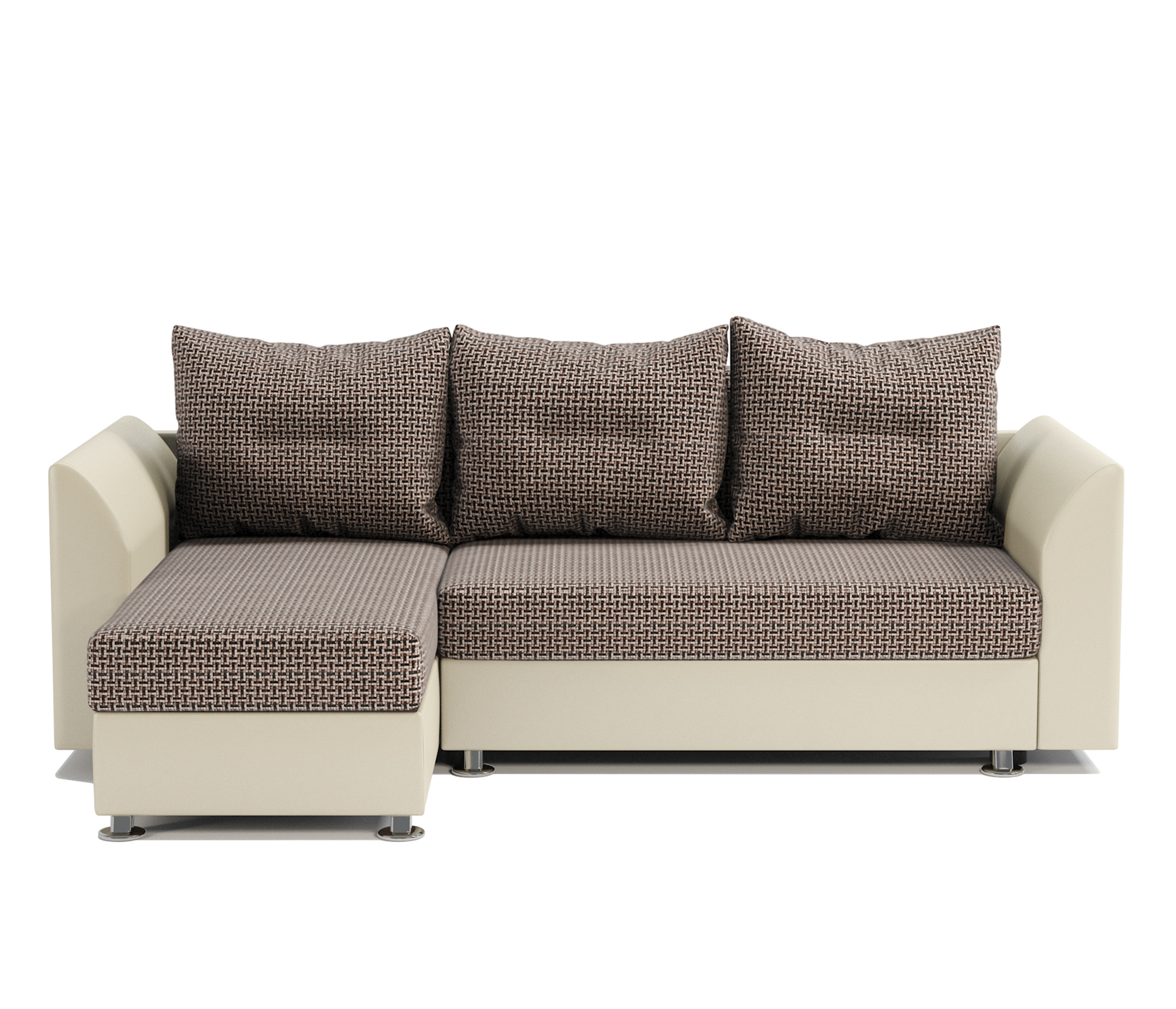 Изображение товара Угловой диван Шарм-Дизайн Ария Скала 225x78x150 см коричневый