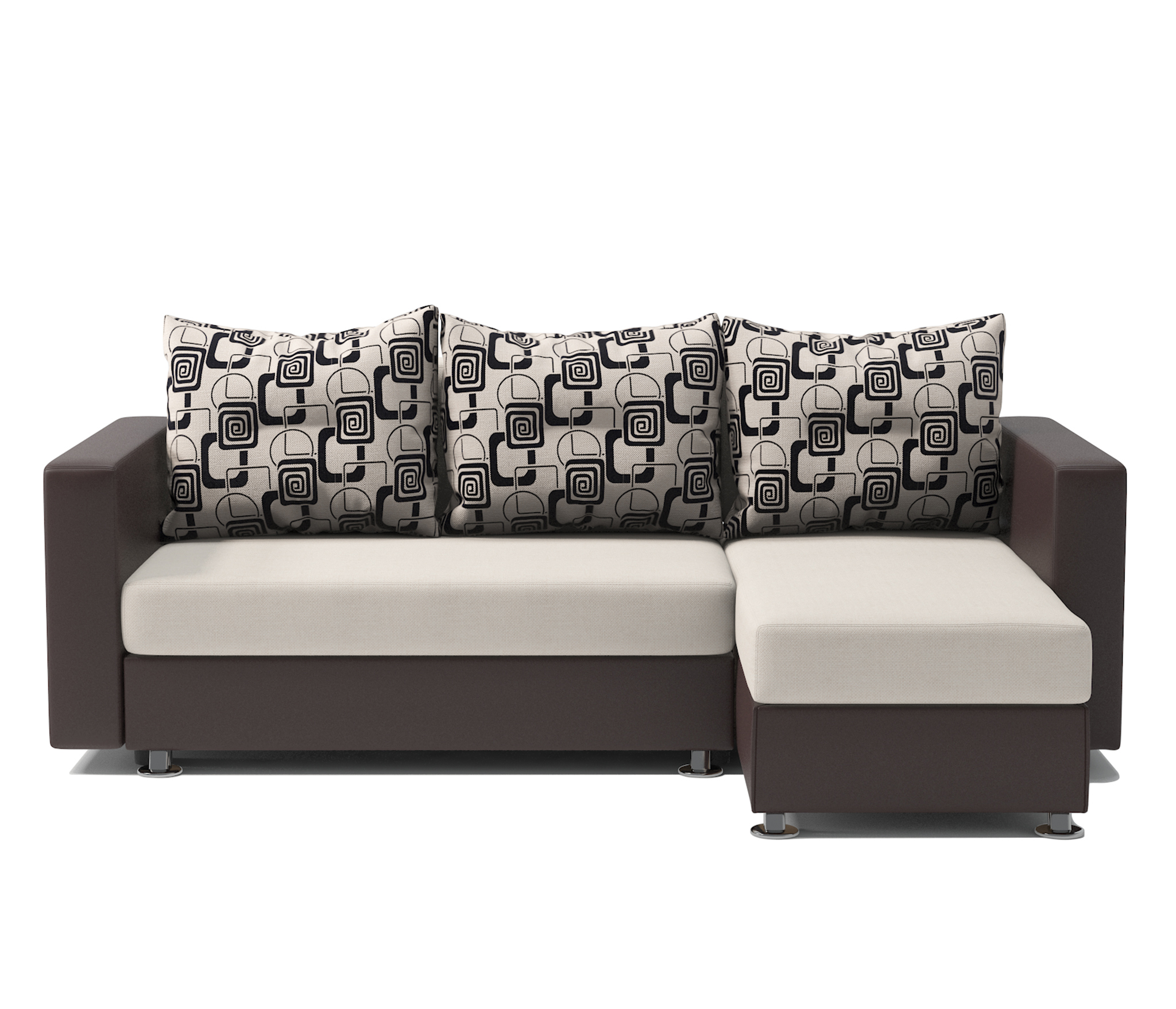 Изображение товара Диван Шарм-Дизайн Ария 190422105 225x78x150 см рогожка коричневый