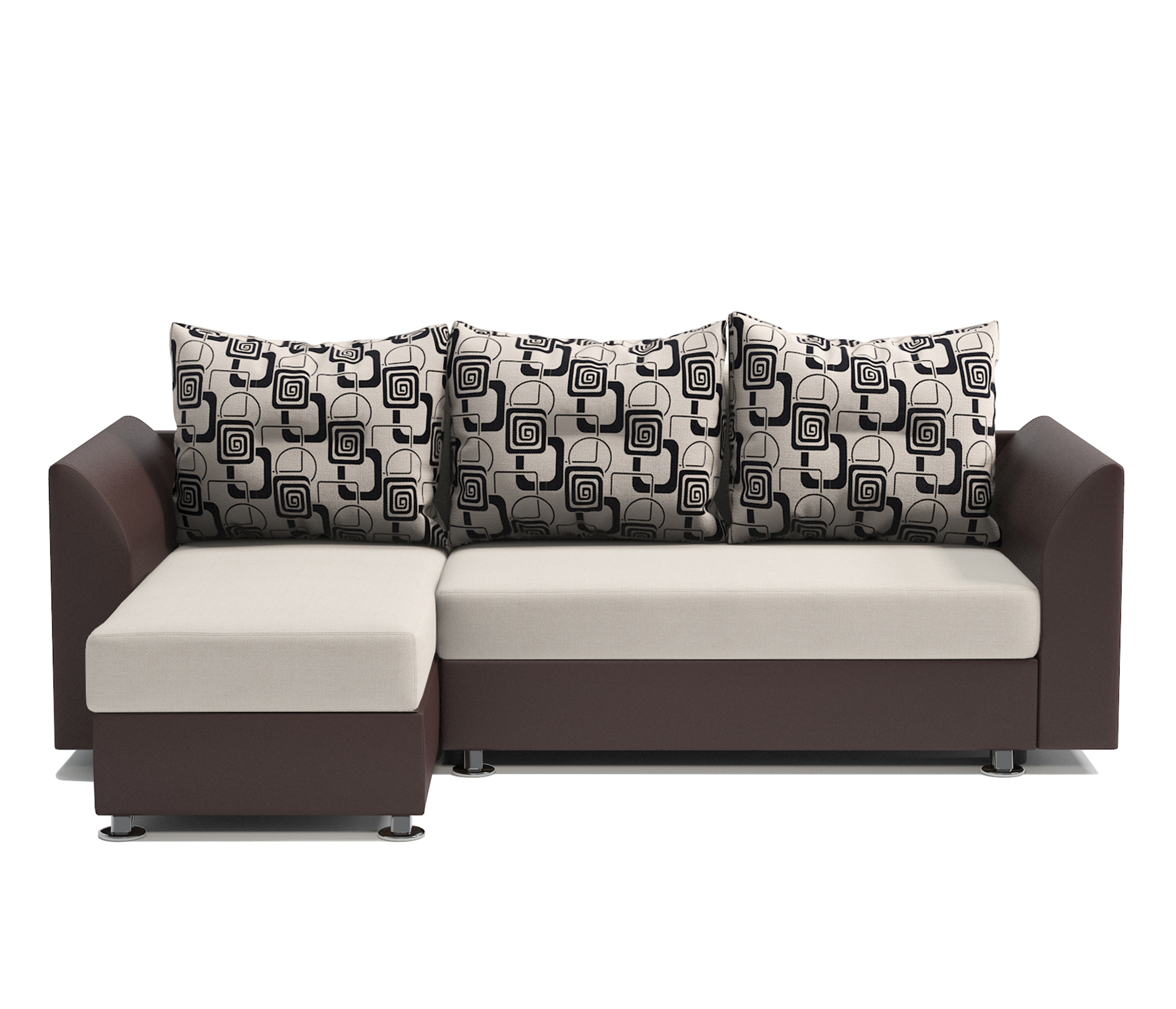 Изображение товара Диван Шарм-Дизайн Ария Скала 190422137 225x78x150 см рогожка цвет коричневый