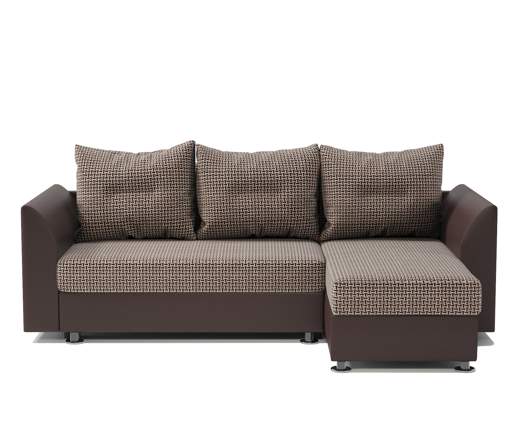 Изображение товара Диван Шарм-Дизайн Ария Скала 190422123 225x78x150 см рогожка цвет коричневый