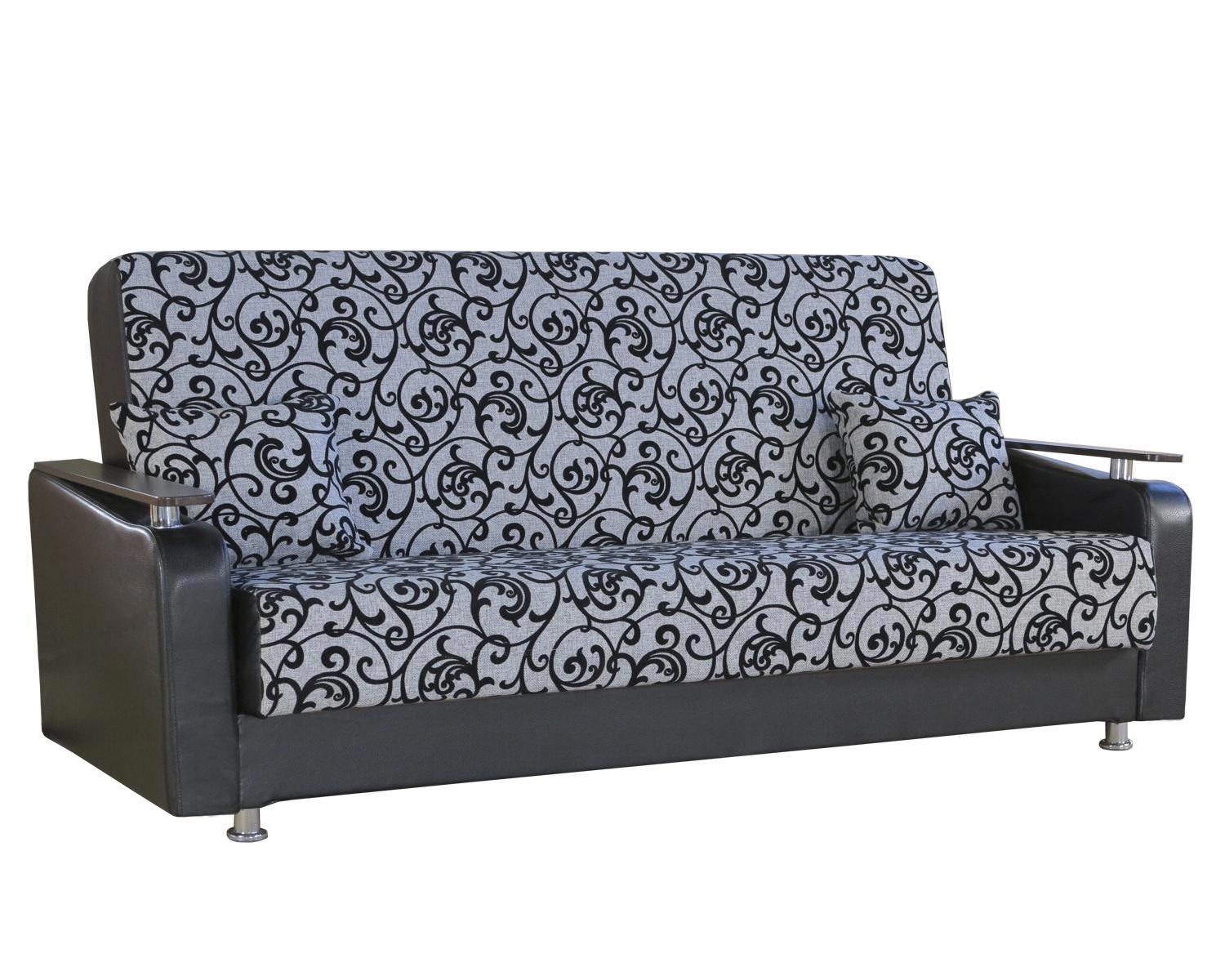 Изображение товара Диван Шарм-Дизайн Мелодия с ящиком и механизмом книжка серый 215x90 см