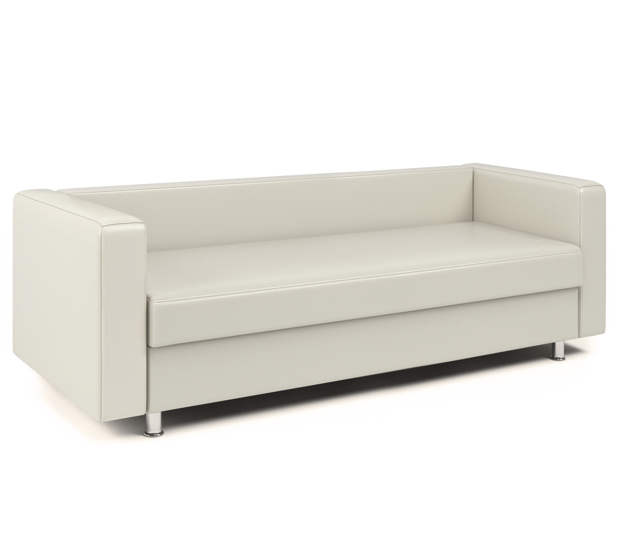 Изображение товара Диван Шарм-Дизайн БИТ 1907319 из искусственной кожи бежевый 190x75 см