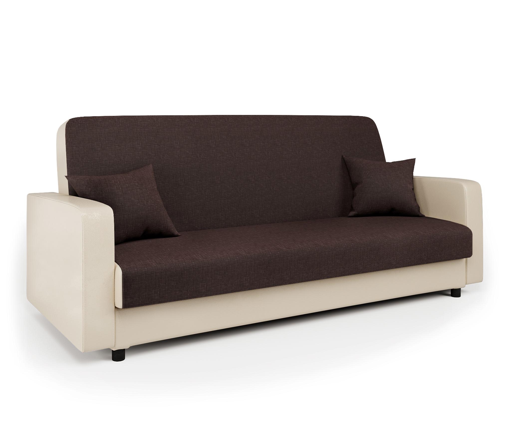 Изображение товара Диван Шарм-Дизайн Мелодия 33070591 215x90x90 см рогожка цвет коричневый