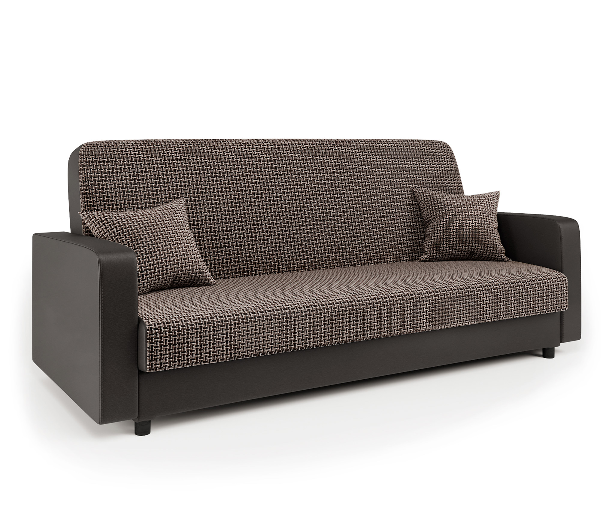 Изображение товара Диван Шарм-Дизайн Мелодия 33070601 215x100x100 см рогожка цвет коричневый