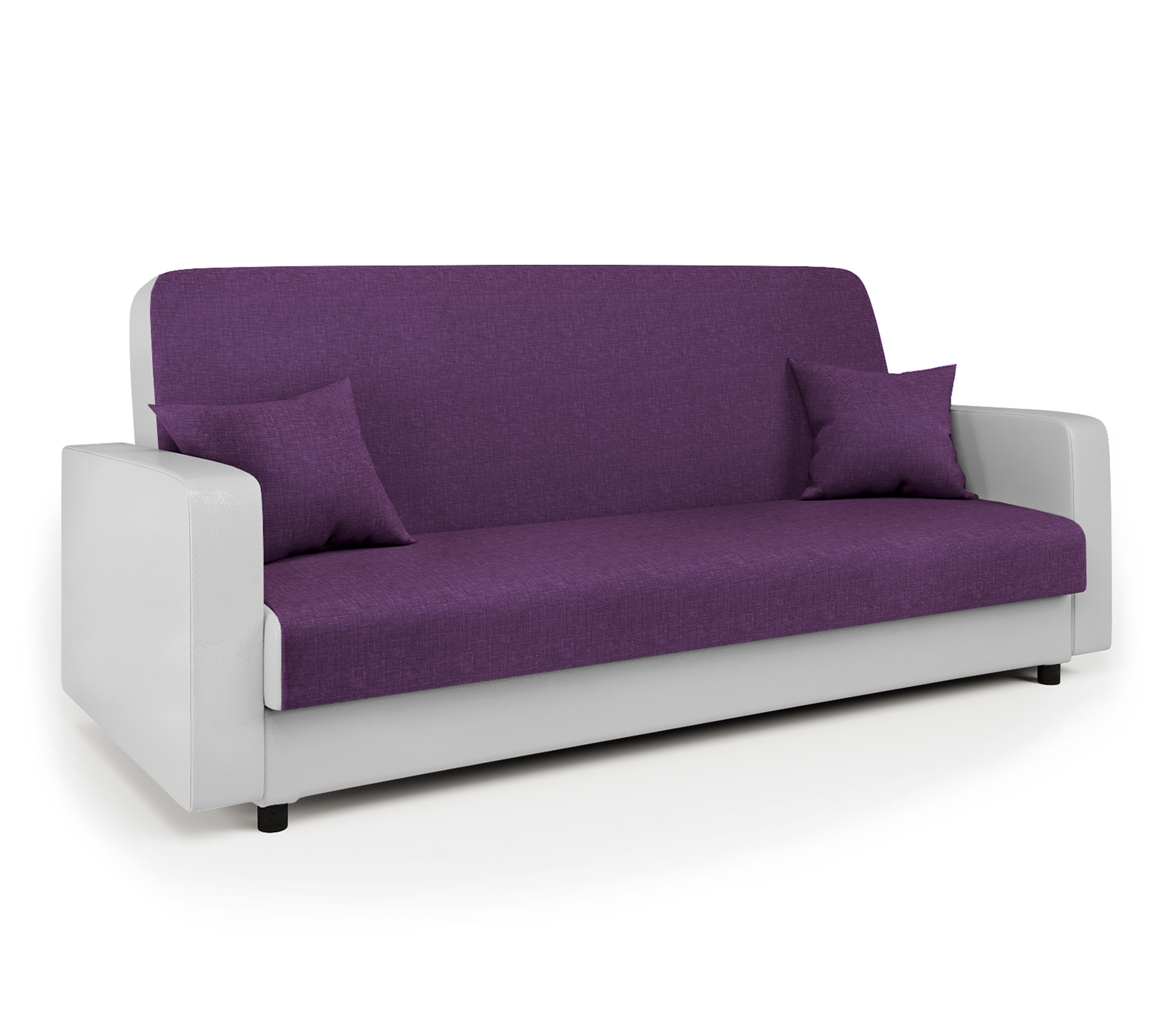 Изображение товара Диван Шарм-Дизайн Мелодия 33070597 215x100x100 см рогожка цвет фиолетовый