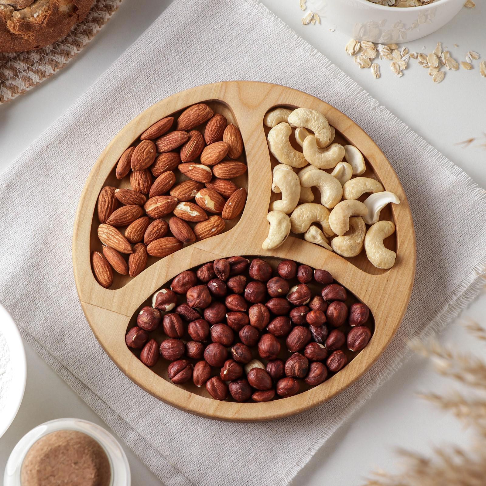 Изображение товара Менажница круглая Доляна Валенсия Береза пропитана маслом