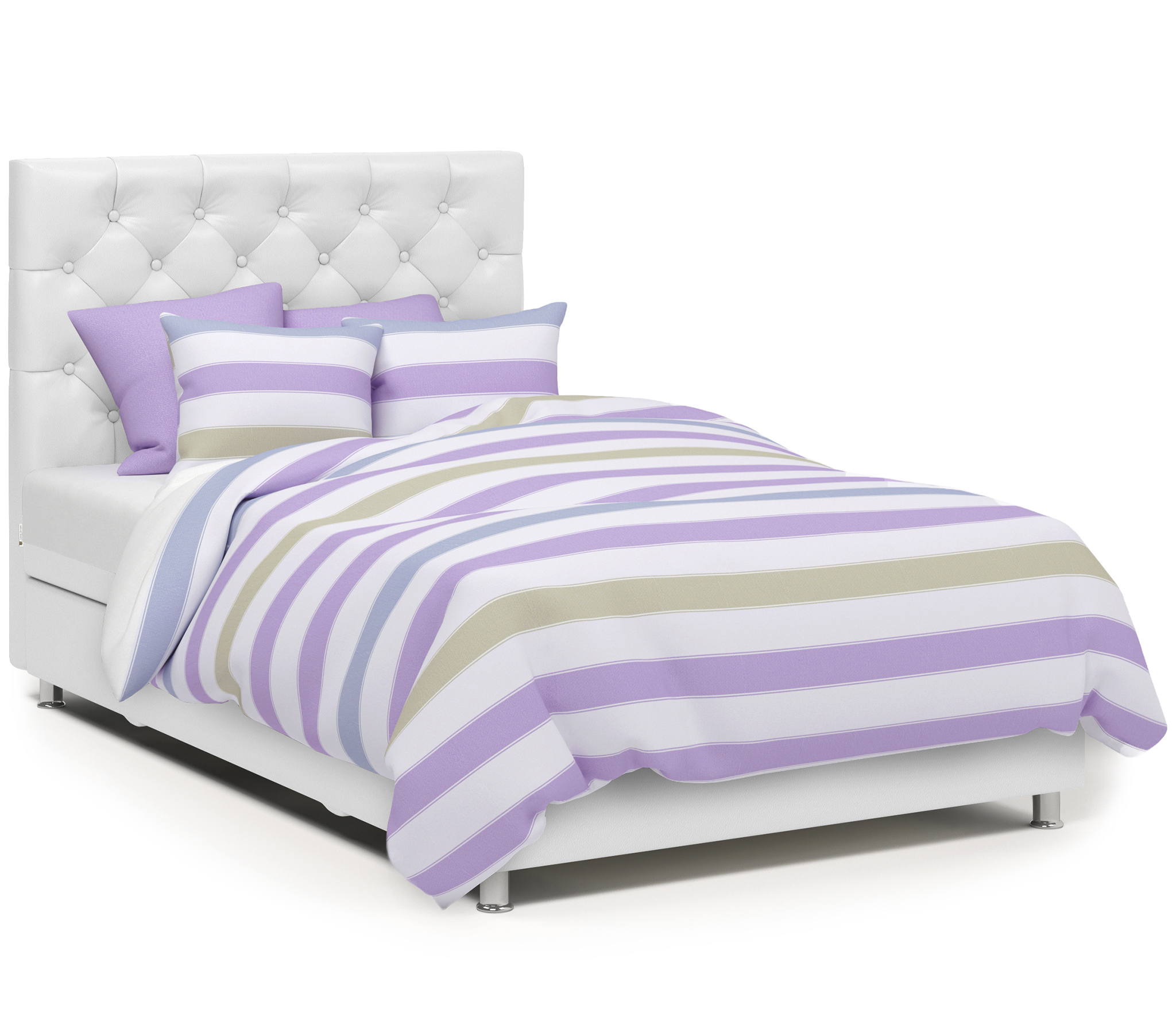 Изображение товара Кровать Шарм-Дизайн Шармэль 140x208 см фиолетовая с ящиком