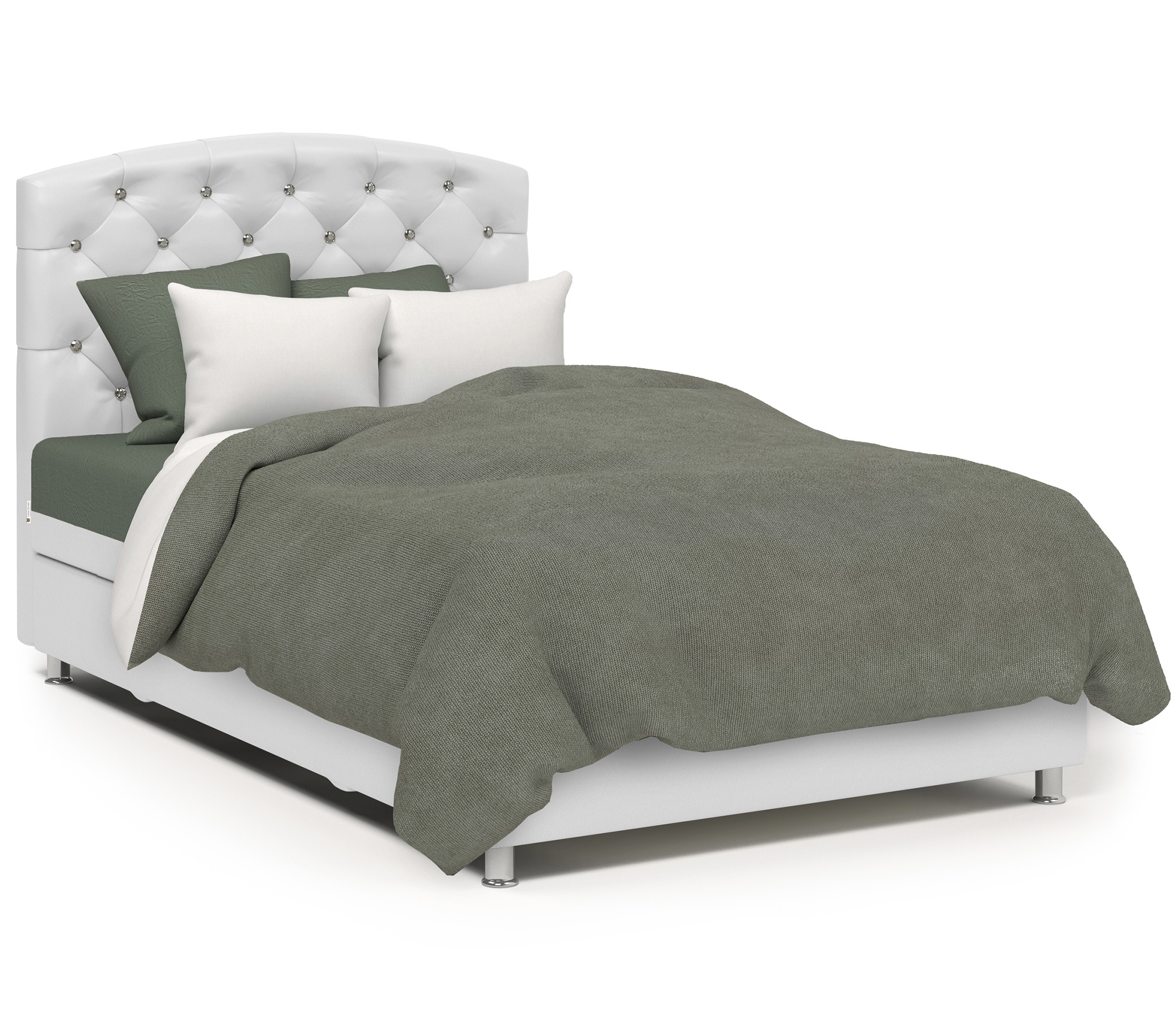 Изображение товара Кровать Шарм-дизайн Премиум 80430498 люкс 140x110x208 см цвет серый