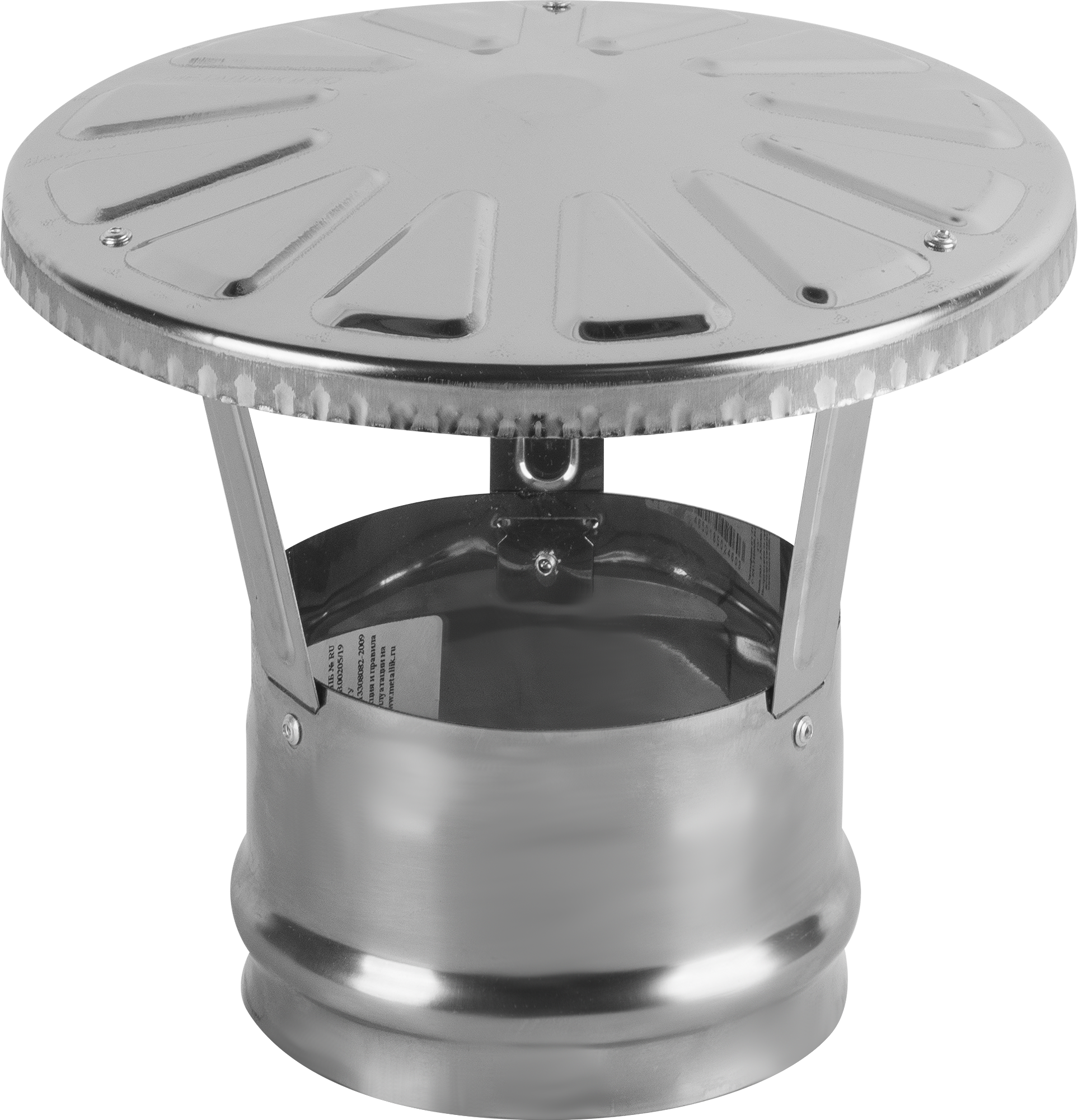 Изображение товара Зонт-К Металлик и Ко 115 мм нержавеющая сталь для дымохода