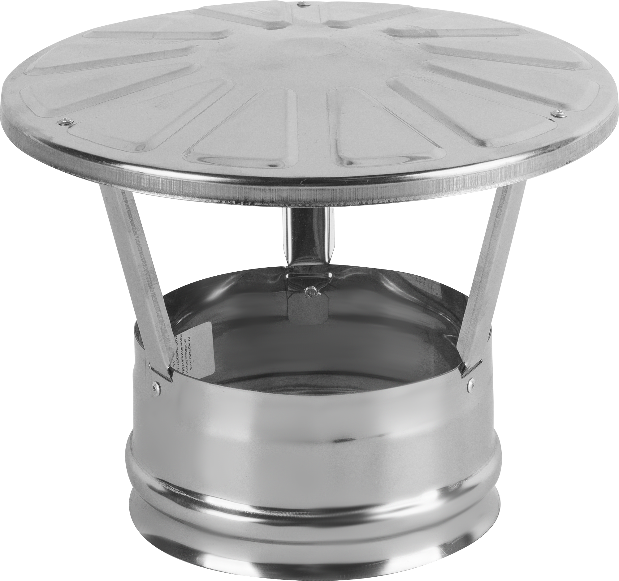 Изображение товара Зонт-К Металлик и Ко 150 мм нержавеющий дымоходный зонт с глянцевым покрытием