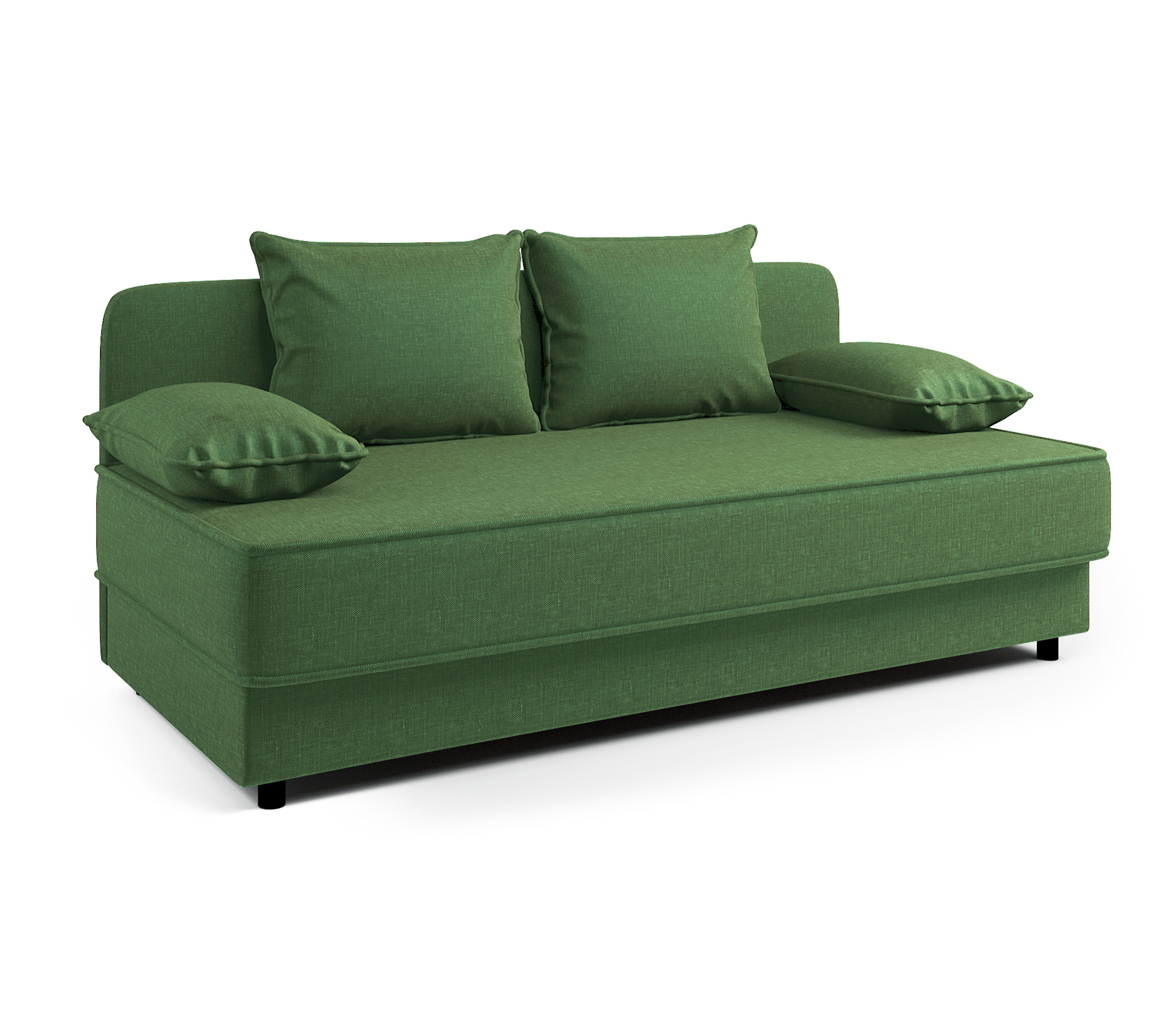 Изображение товара Кушетка Шарм-Дизайн Прима 194x82x81 см рогожка цвет зеленый