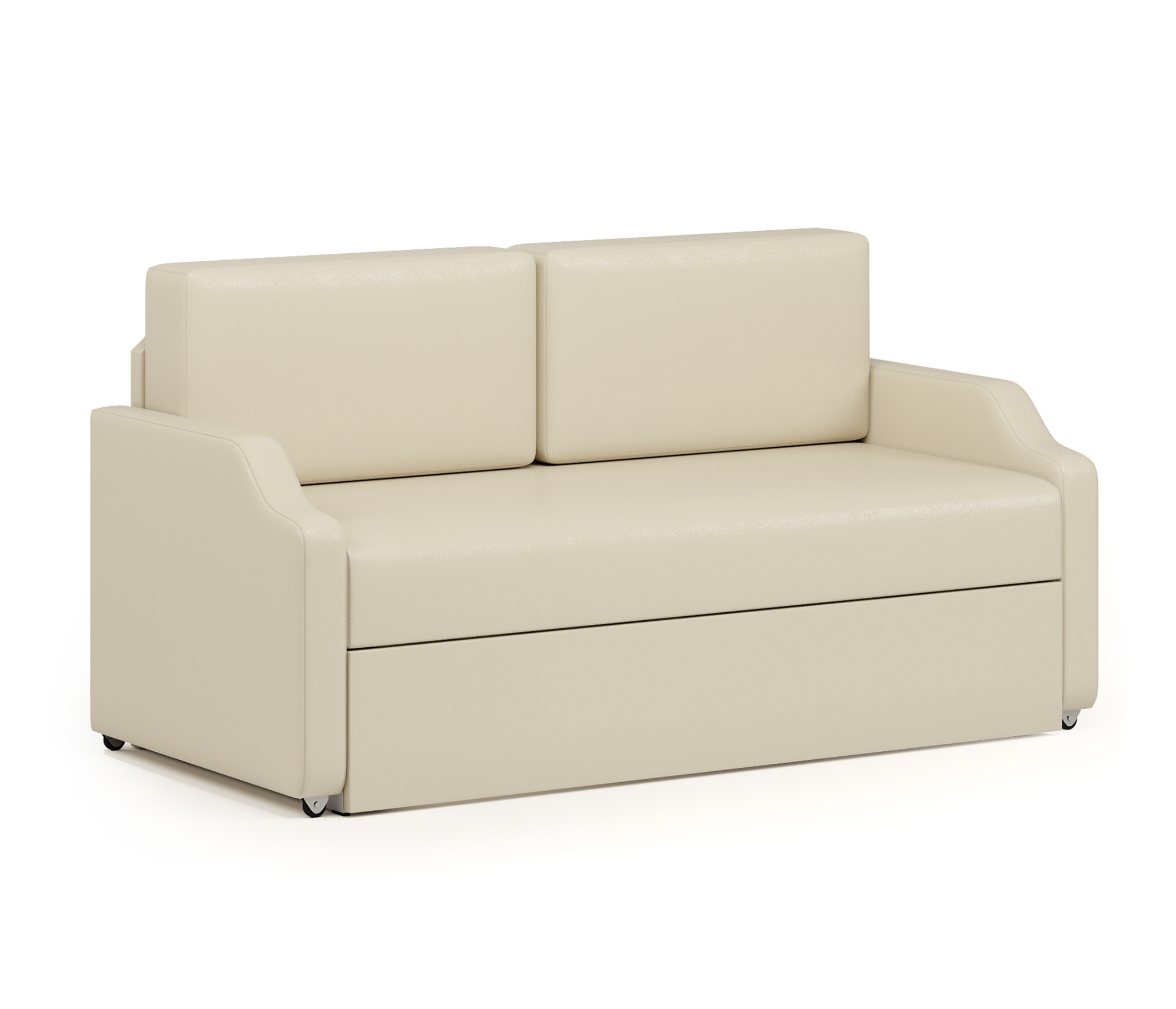 Изображение товара Диван-кушетка Малыш из искусственной кожи 148x66x69 см с ящиком и механизмом выкатной