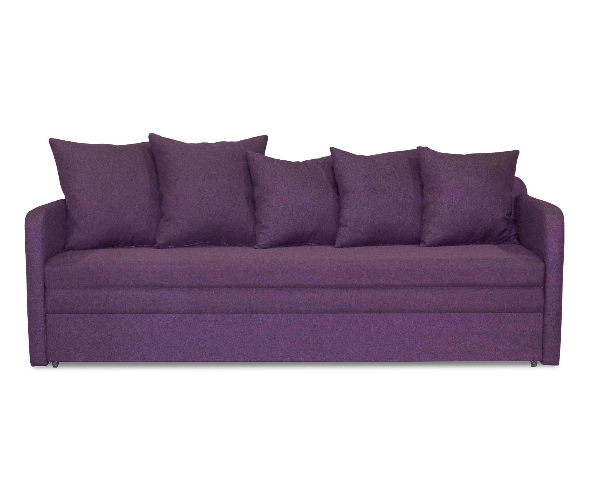 Изображение товара Диван Шарм-Дизайн Трио-2 210x72x80 см рогожка цвет фиолетовый