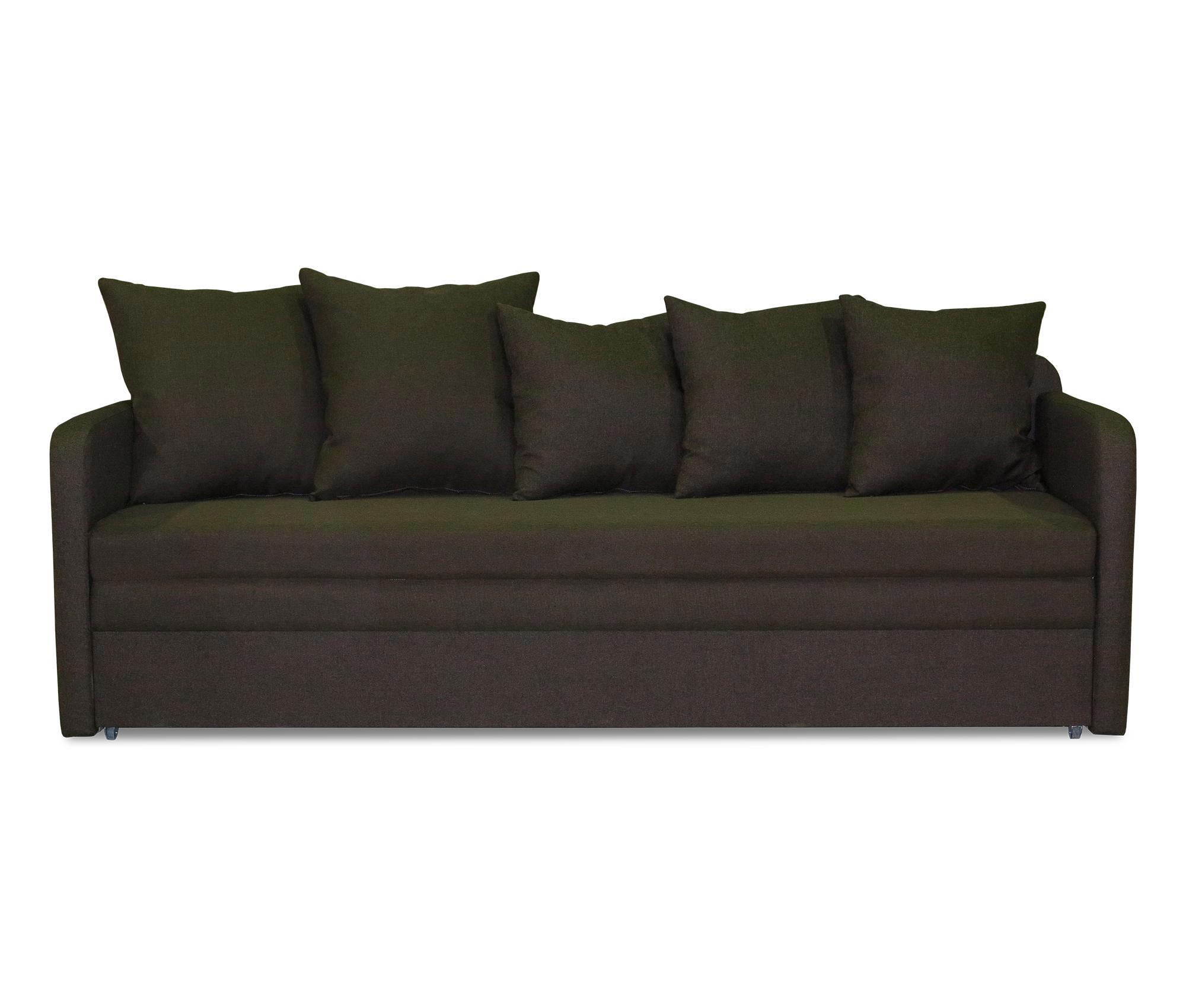 Изображение товара Диван Шарм-Дизайн Трио-2 210x72x80 см рогожка цвет коричневый