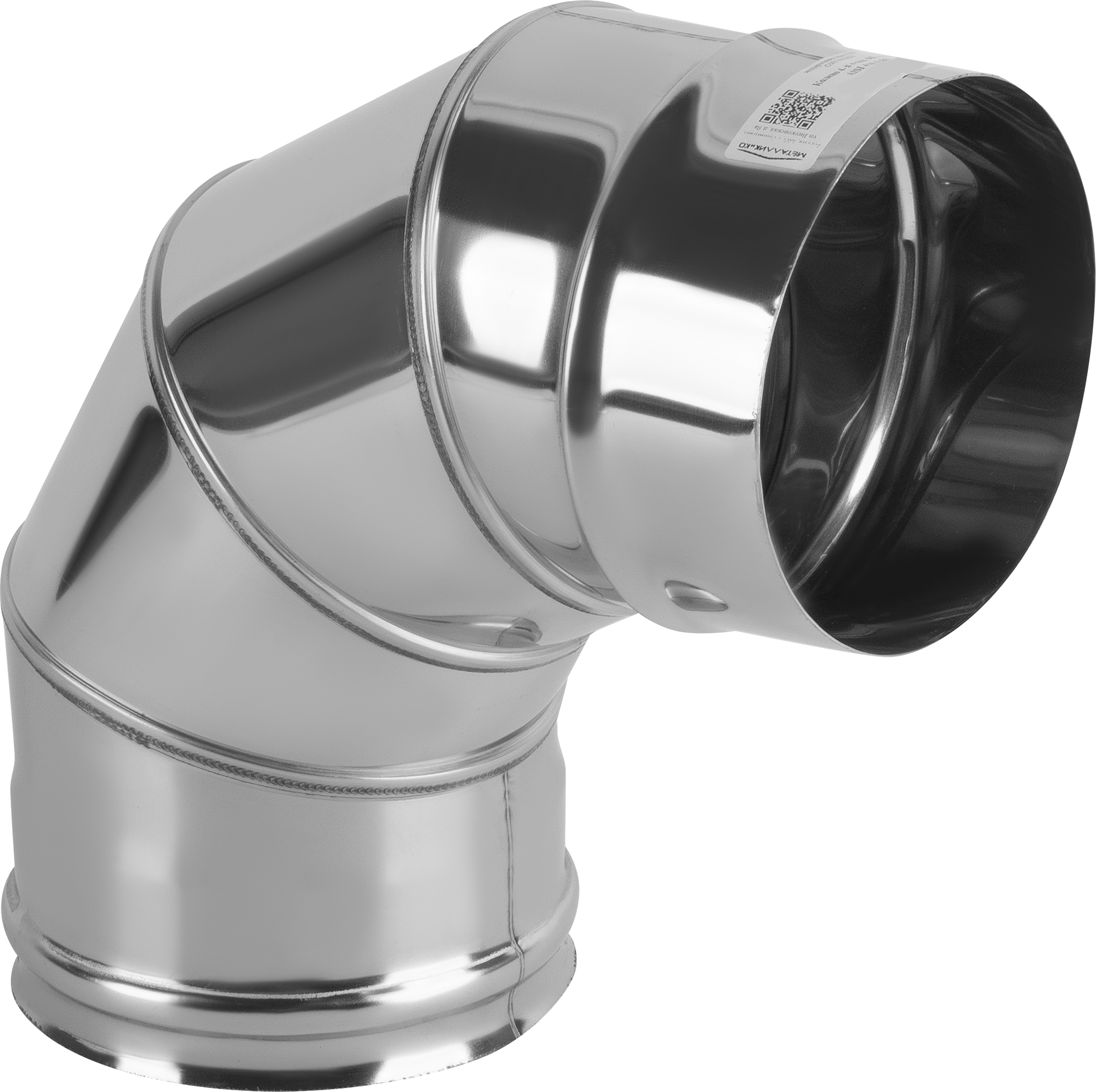 Колено 4 секции Металлик и Ко угол 90 (430/0.8 мм) D150 мм