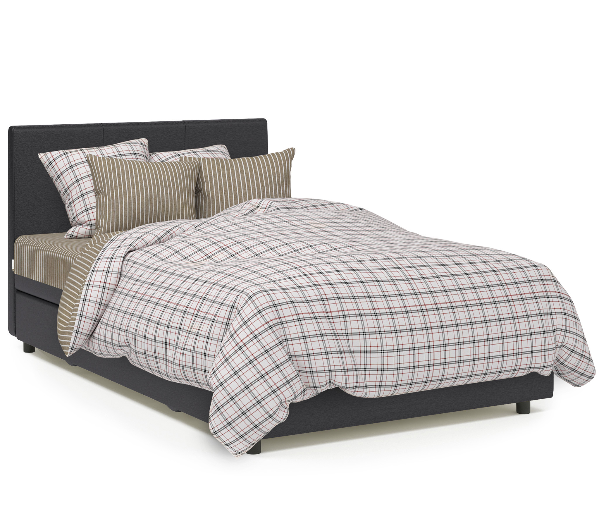 Изображение товара Кровать Шарм-дизайн Классика 80430298 с матрасом и ящиком черная