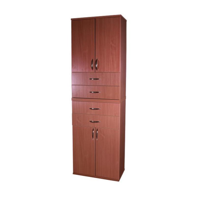 Изображение товара Распашной шкаф Макси VM-20 72x240x38 см Вишня оксфорд ЛДСП стиль классика