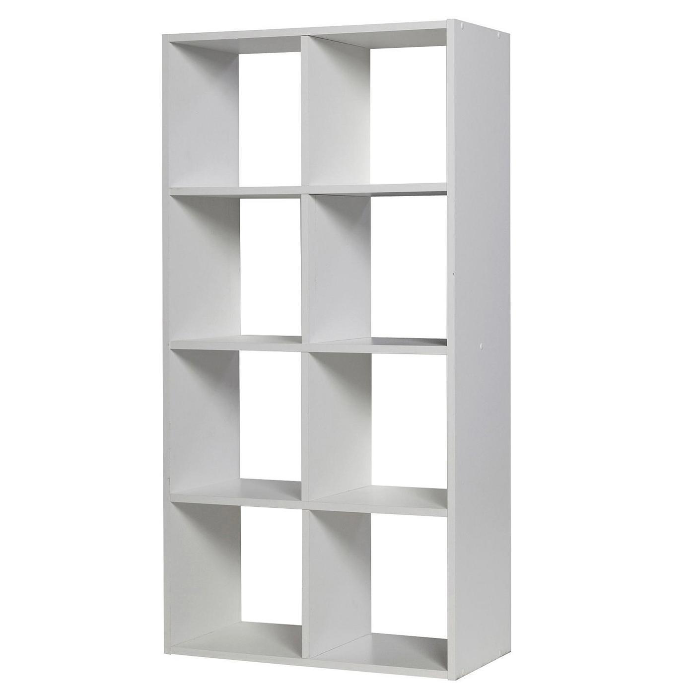 Изображение товара Стеллаж с ячейками Шарм-дизайн Бит 8 60x120x30 см из ЛДСП в белом цвете