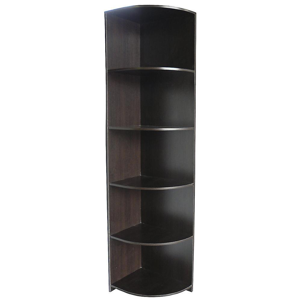 Изображение товара Стеллаж угловой Шарм-дизайн Премиум 45x220x45 см ЛДСП цвет венге нагрузка на полку до 25 кг