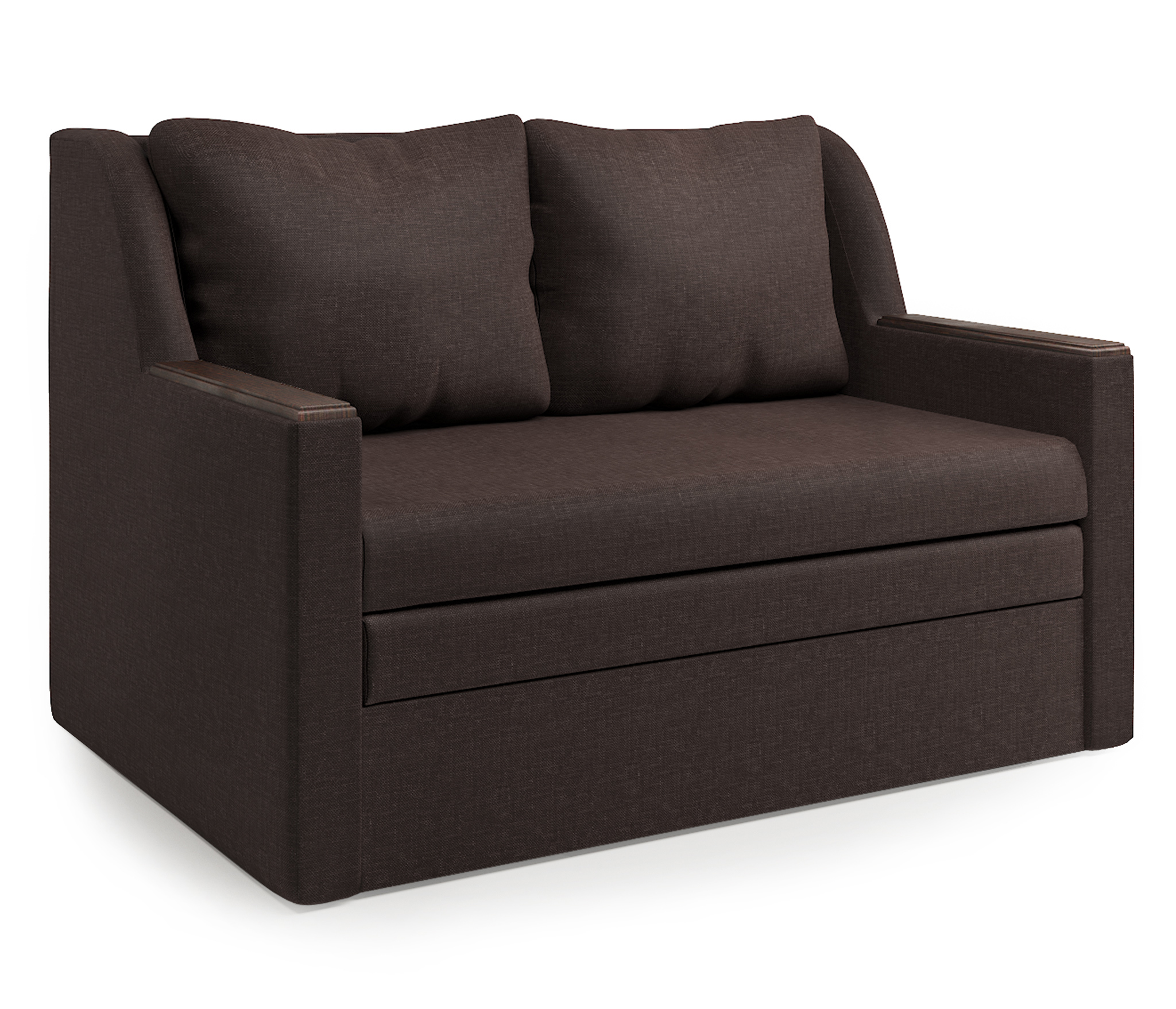 Изображение товара Диван Шарм-Дизайн Дуэт 142x93x94 см рогожка цвет шоколад