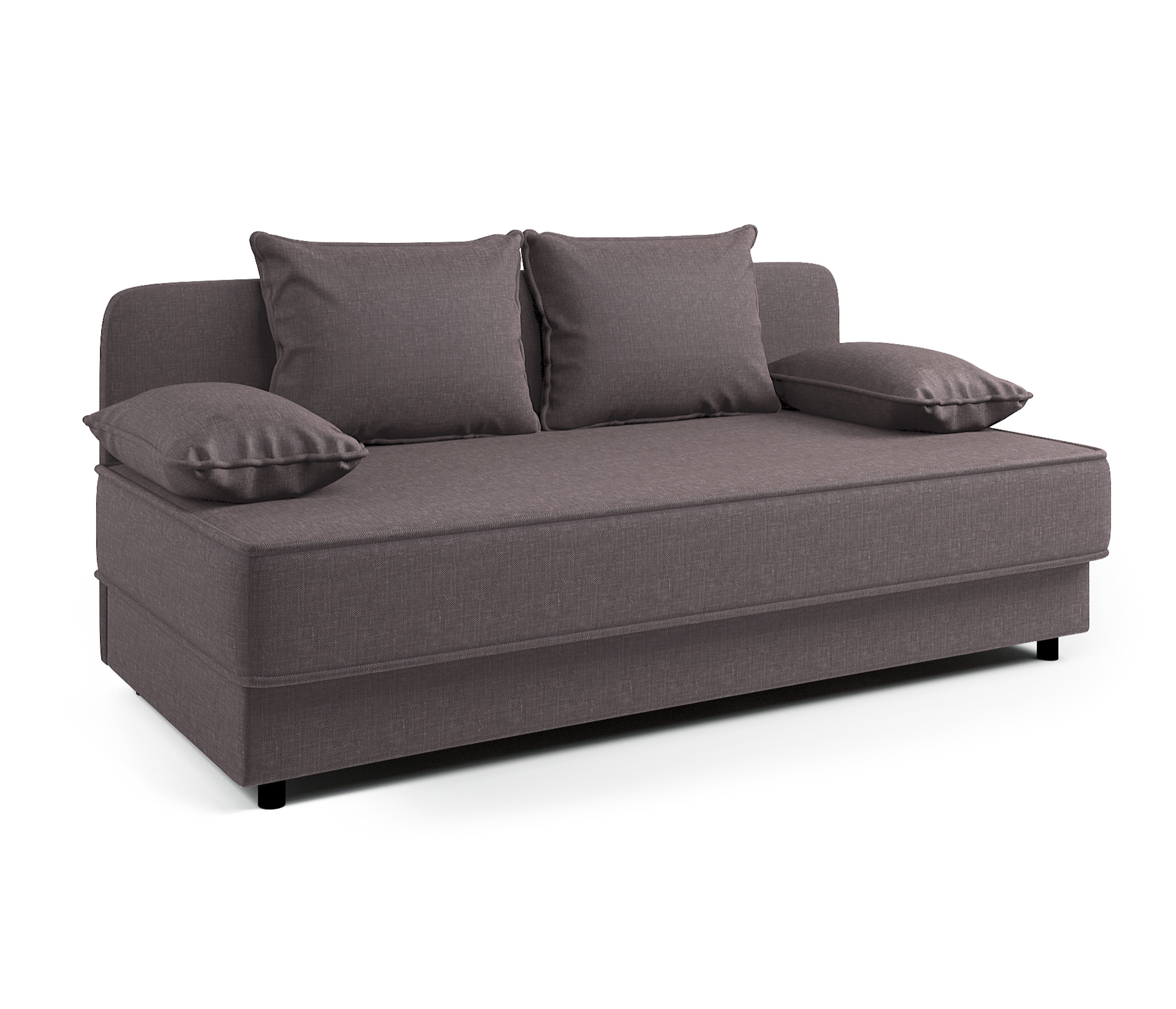 Изображение товара Кушетка Шарм-Дизайн Прима 194x82x81 см рогожка цвет латте с ящиком