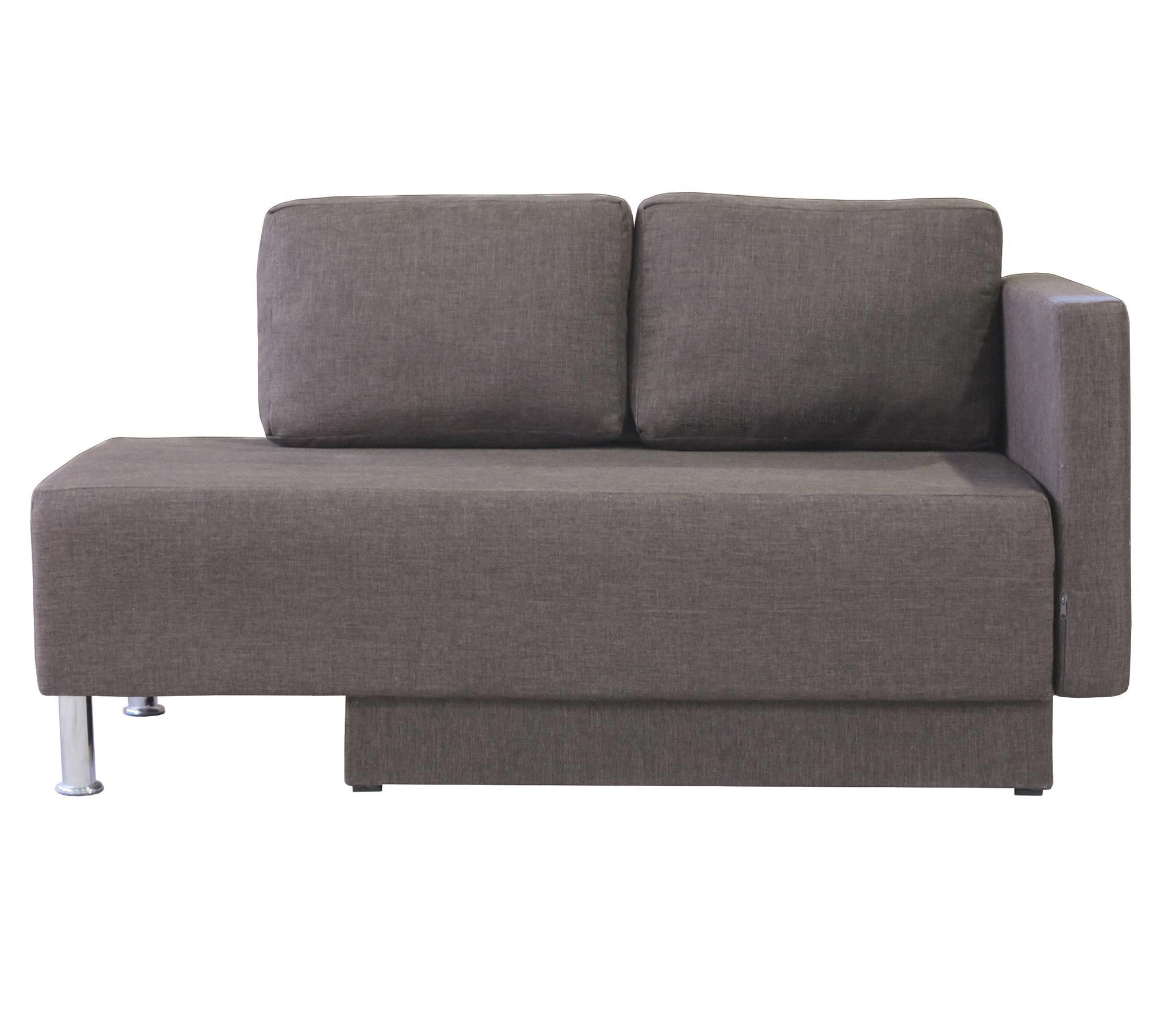 Изображение товара Кушетка Леон 155x79x76 см из рогожки с ящиком и подлокотниками