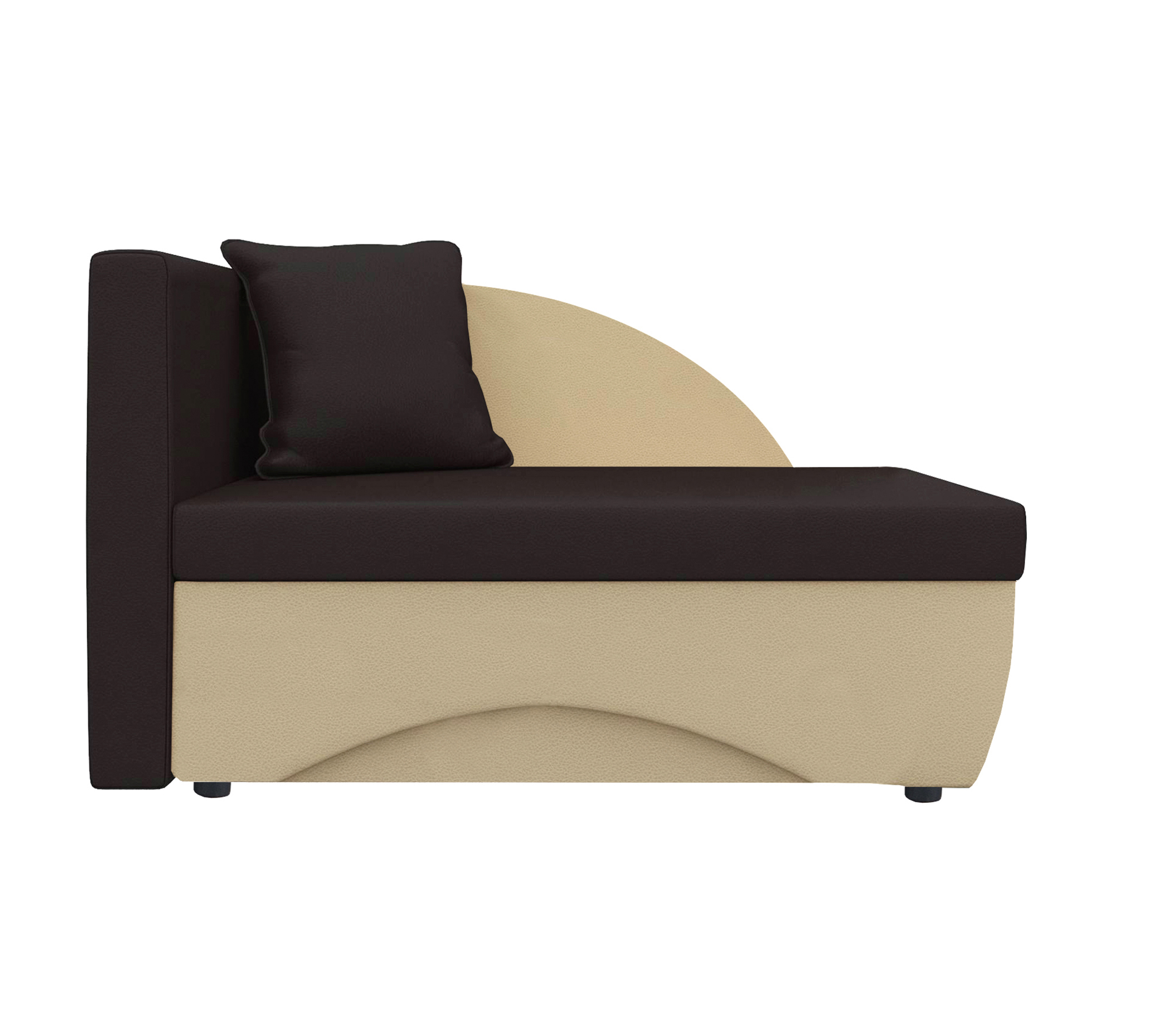 Изображение товара Кушетка Шарм-Дизайн Трио левый 152x82 см бежево/коричневый