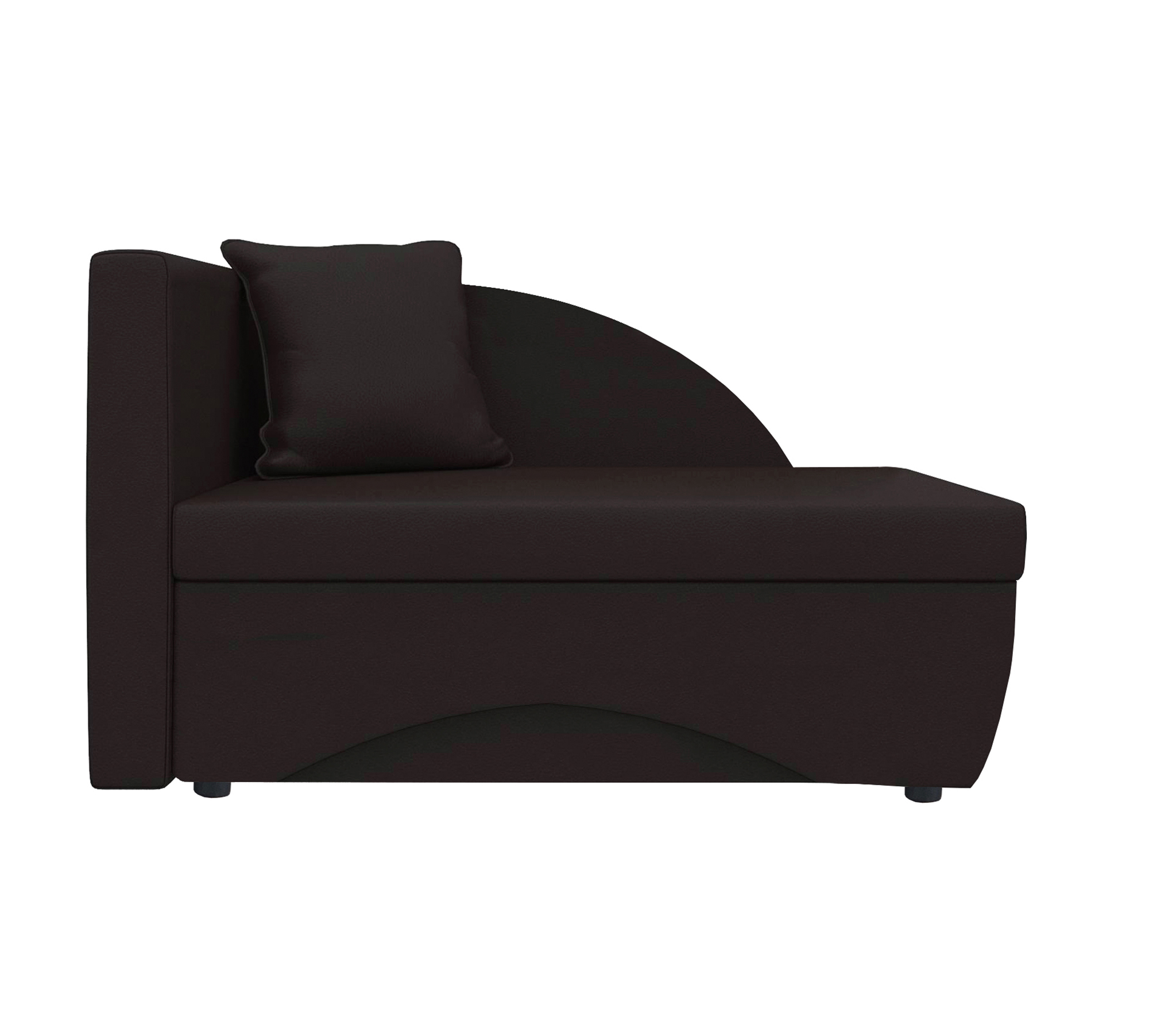Изображение товара Кушетка Шарм-Дизайн Трио левый из искусственной кожи коричневая