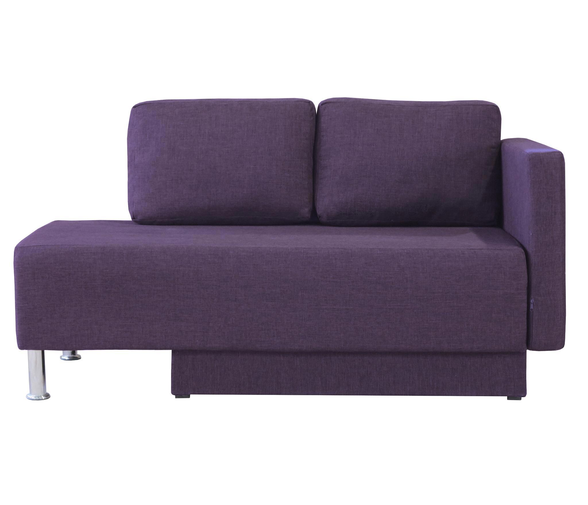 Изображение товара Кушетка Шарм-дизайн Леон 155x79x76 см с рогожкой и ящиком цвета фиолетовый