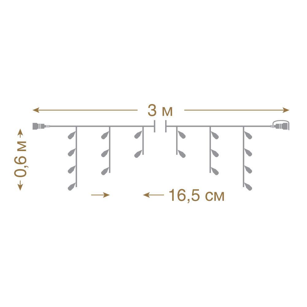 Изображение товара Электрогирлянда-конструктор Vegas 55007 Бахрома 72 ламп 18 нитей холодный