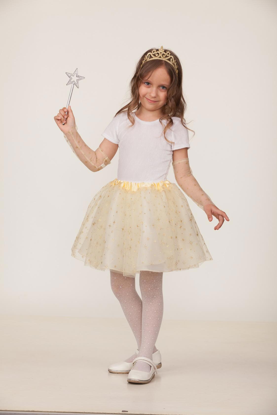 Изображение товара Карнавальный костюм Батик 22-40-116-60 детский Набор принцессы (золото) р. 116-60для девочки