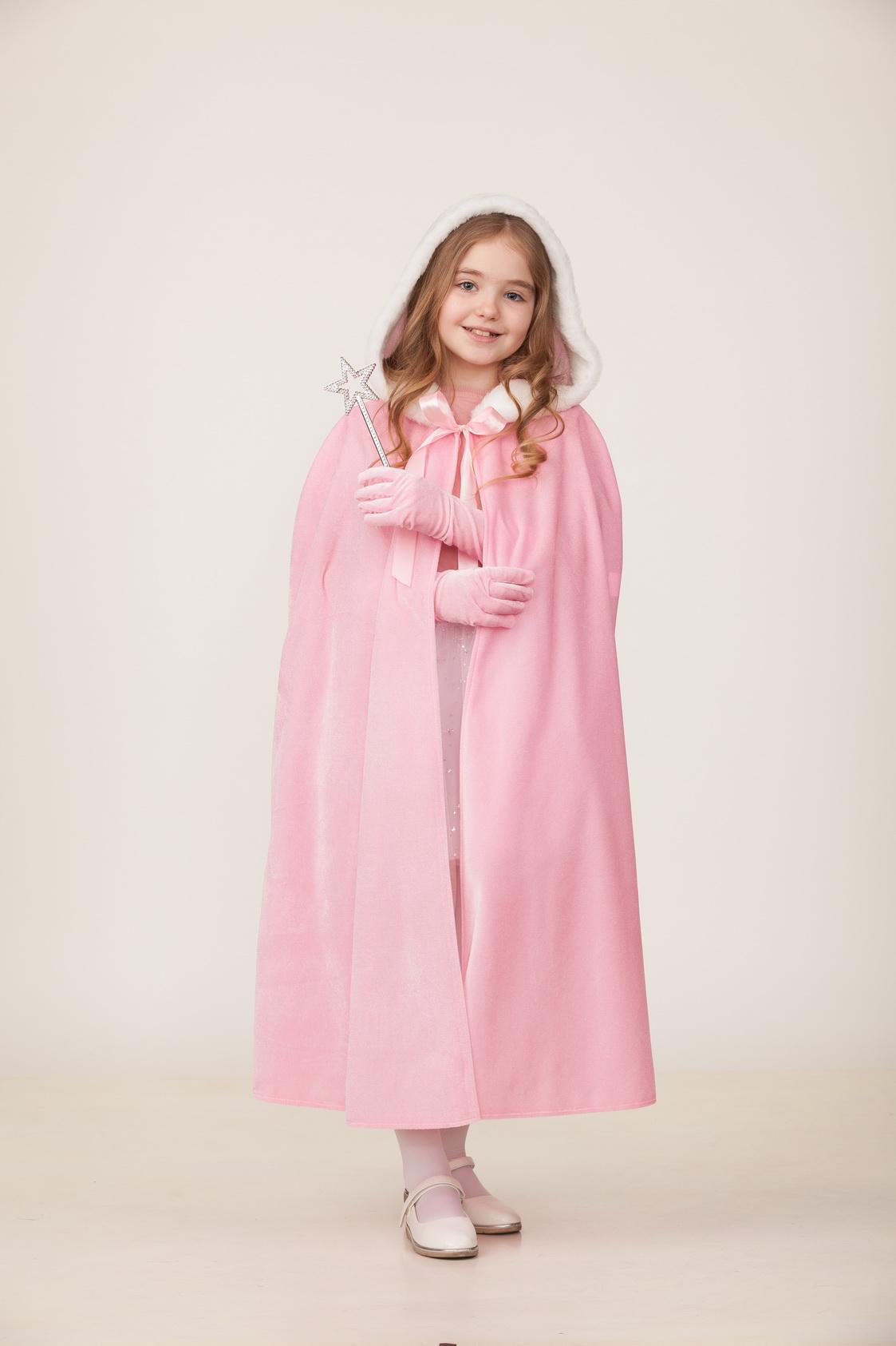 Изображение товара Карнавальный костюм Батик 22-10-116-60 детский Плащ Принцессы розовый велюр р.116-60 для девочки