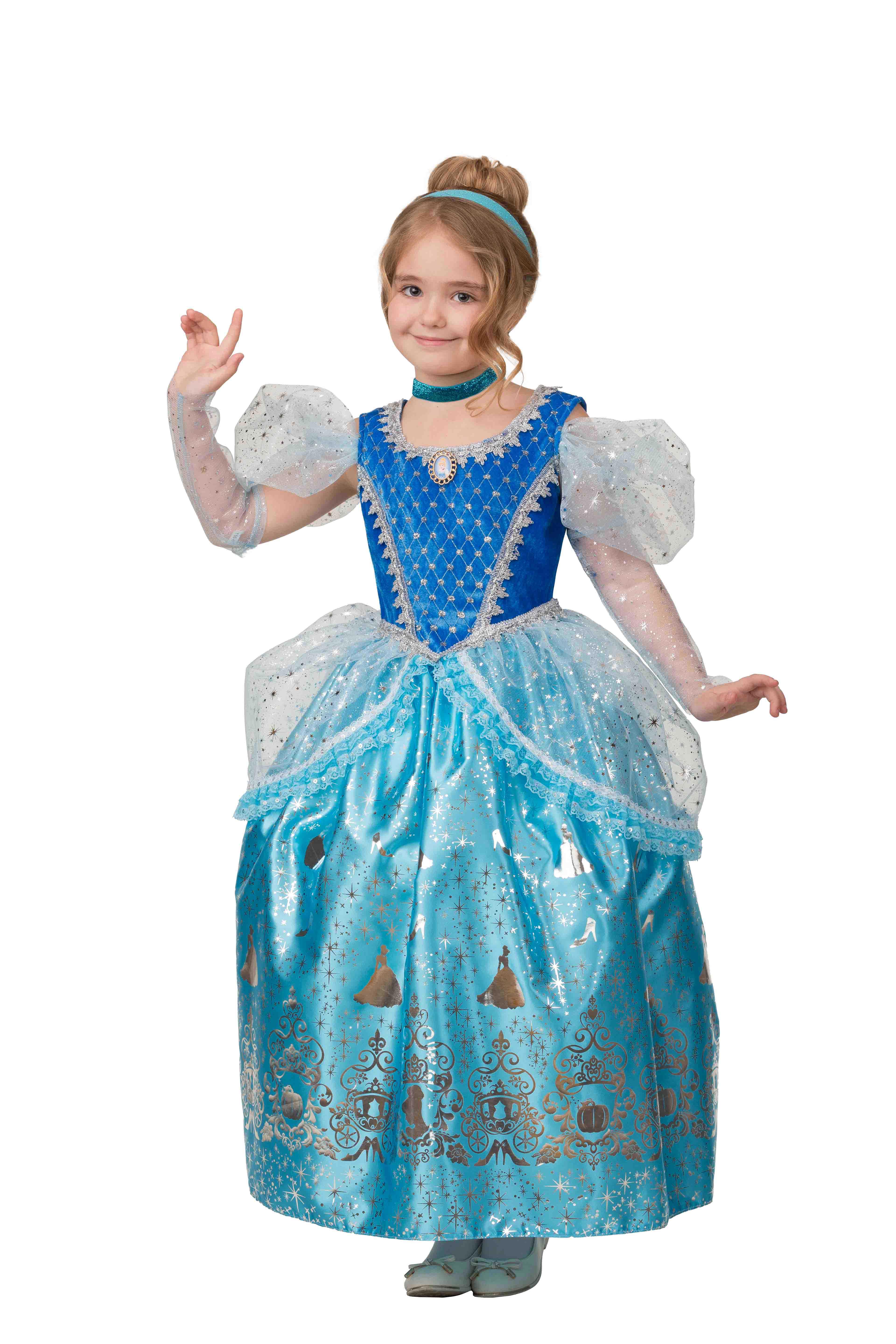 Изображение товара Карнавальный костюм Батик Принцесса Золушка для девочек 104 см с аксессуарами