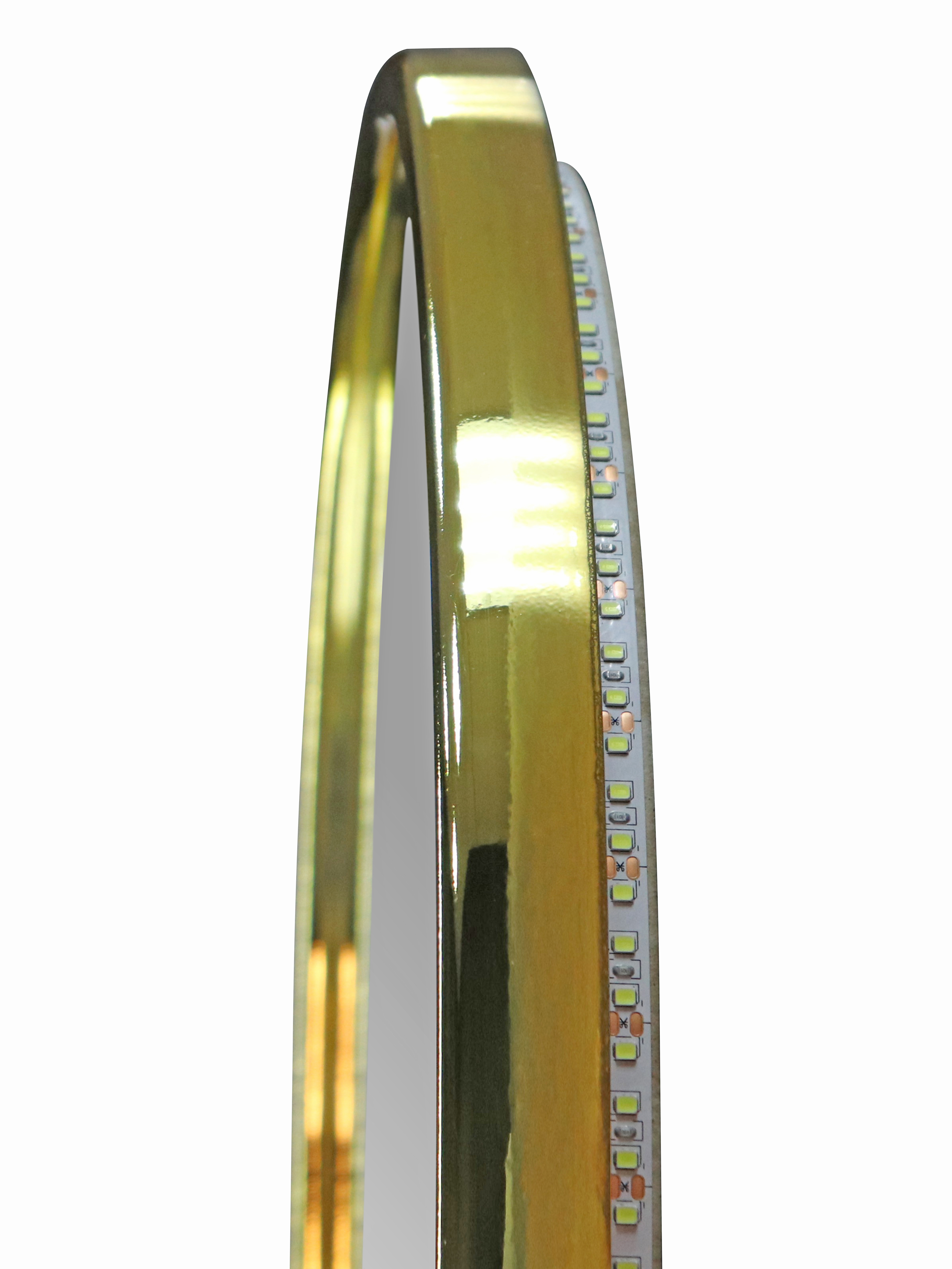 Изображение товара Зеркало для ванной Gold с подсветкой 45x80 см цвет серый