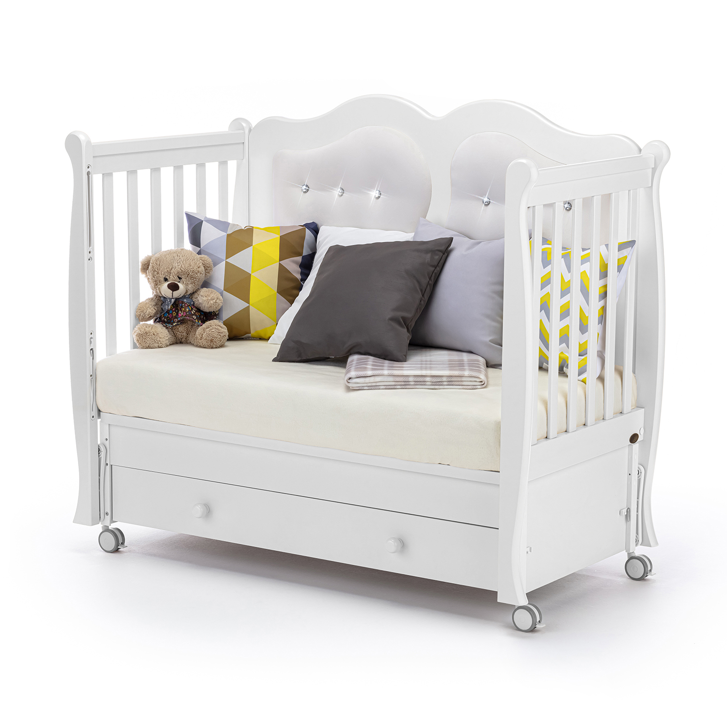 Изображение товара Кровать Nuovita 84x24x124 см цвет античный белый