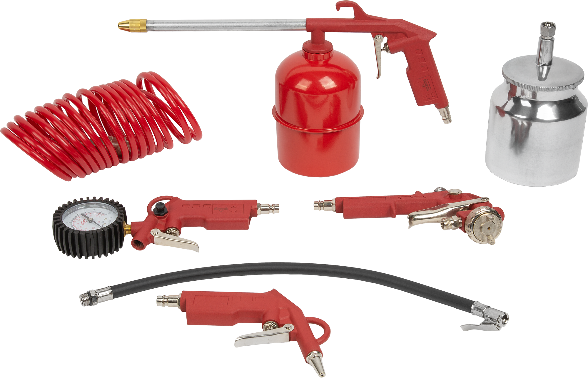 Изображение товара Набор пневматических инструментов Elitech 186318, 5 предметов, для гаражей и сервисов