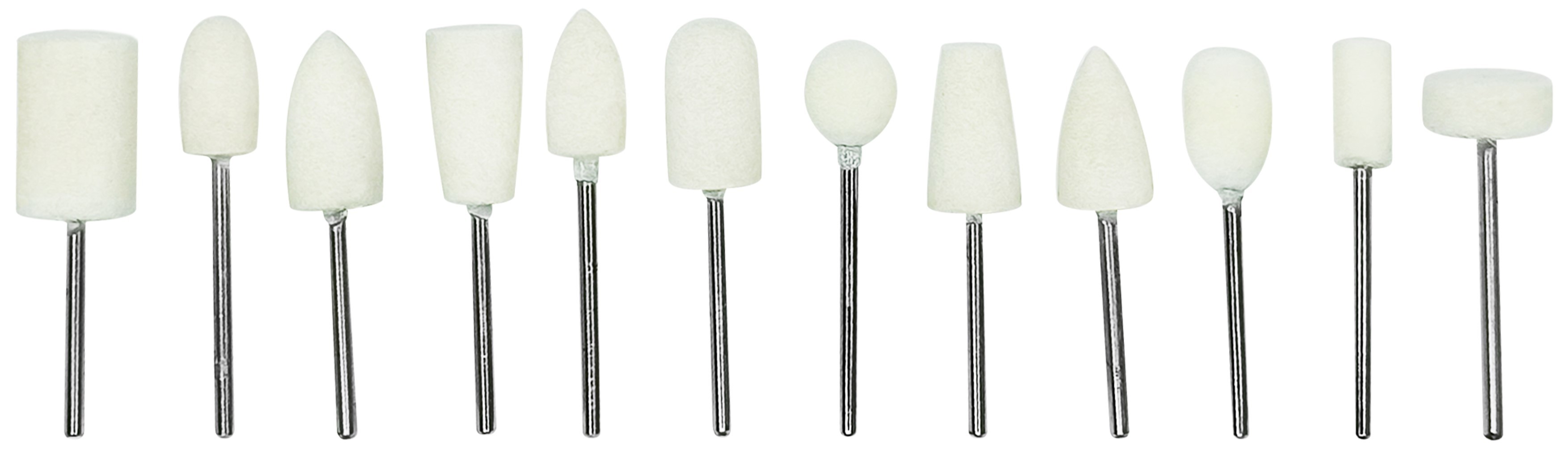 Изображение товара Набор насадок для гравера полировальных Vertextools 0987-1-12, 12 шт.