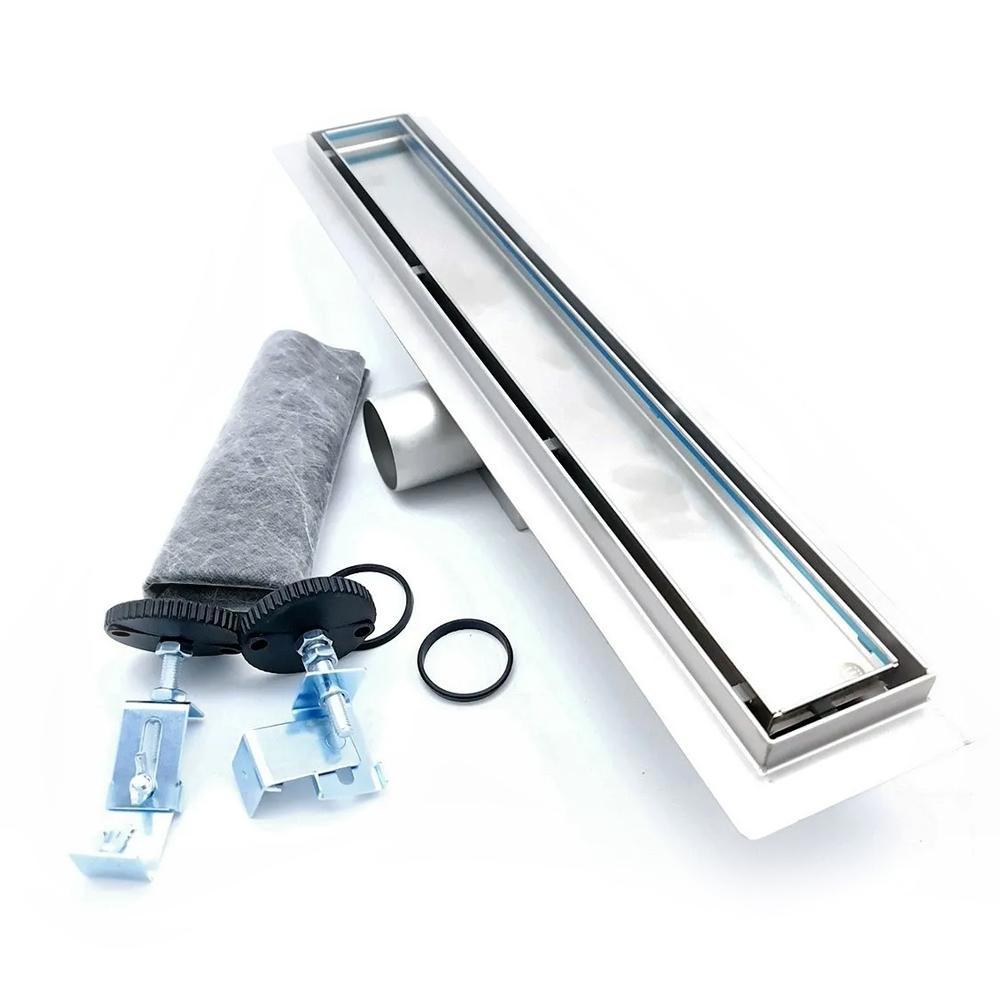 Изображение товара Душевой трап TIM BAD455002 из нержавеющей стали 70x500 мм с горизонтальным выпуском